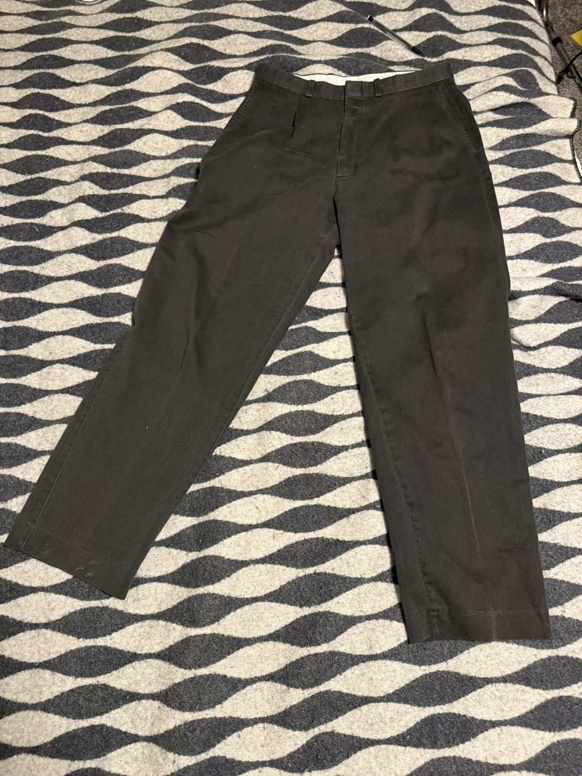 Vintage 70s black dress pants work pants Size US 30 / EU 46 - 1 Thumbnail