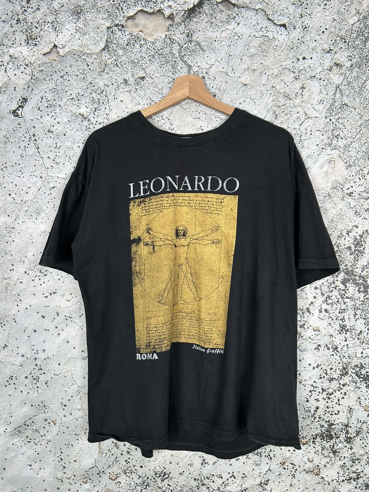 Vintage Vintage Leonardo Da Vinci Graphic Tee Archive 90s Grunge Size US XL / EU 56 / 4 - 1 Thumbnail