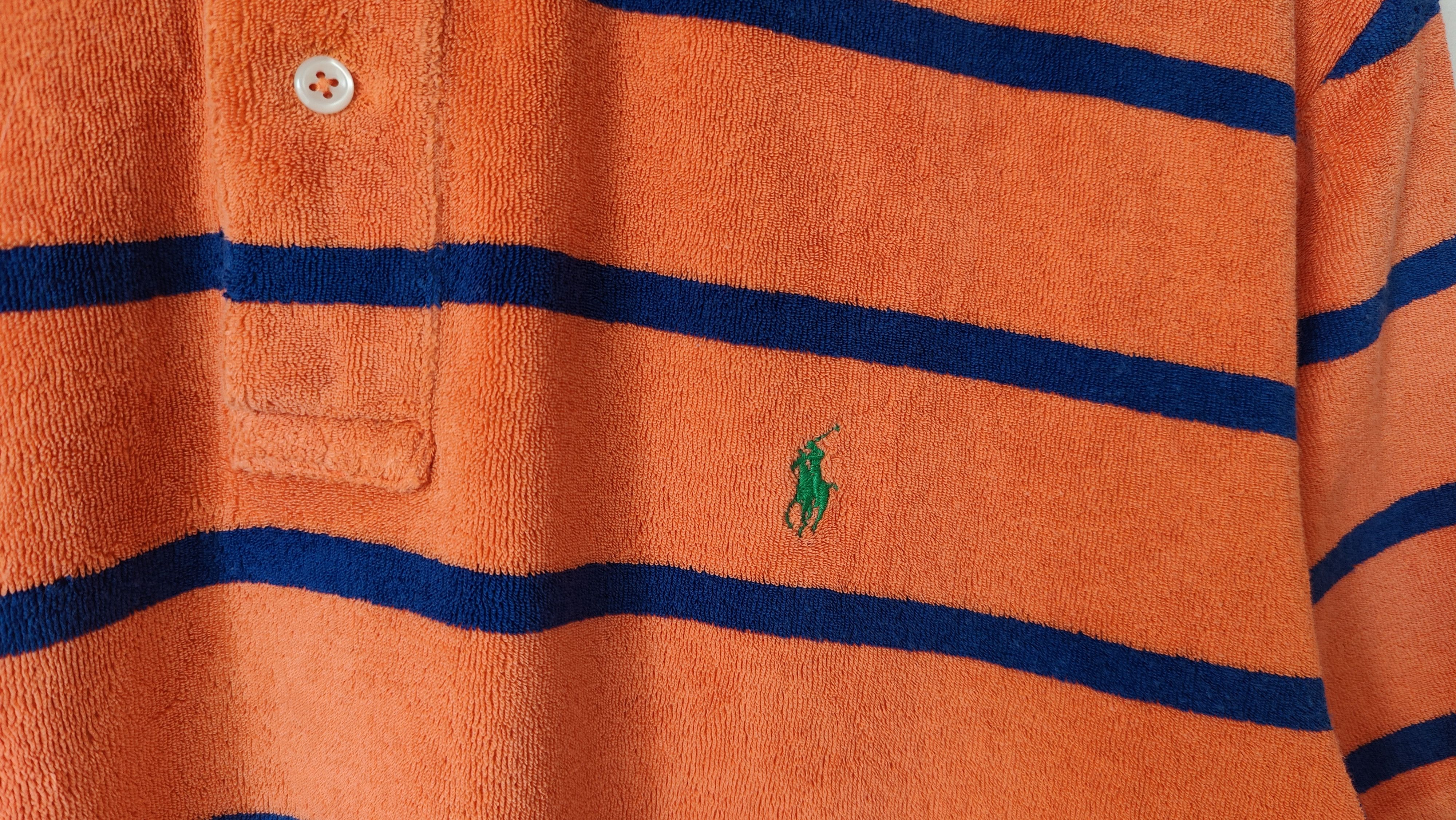 Polo Ralph Lauren Ralph Lauren French Terry Towell Striped Vintage Polo Size US L / EU 52-54 / 3 - 4 Thumbnail
