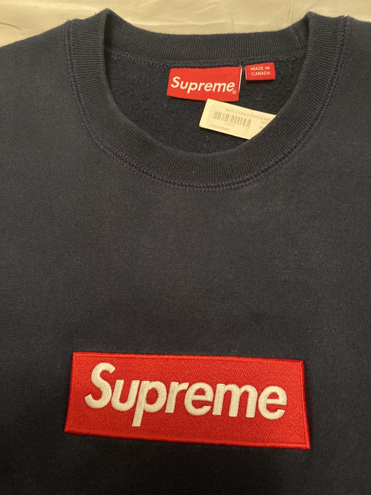 Supreme Supreme Box Logo Crew Neck FW2015 Size US M / EU 48-50 / 2 - 9 Thumbnail