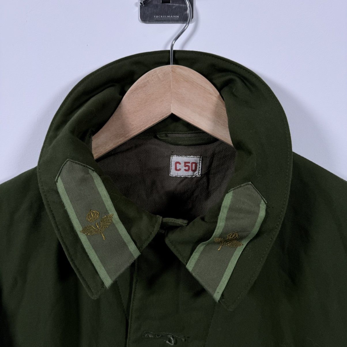 Vintage Vintage 70s Army Swedish C50 Millitary Cargo Coat Jacket Size US L / EU 52-54 / 3 - 3 Thumbnail