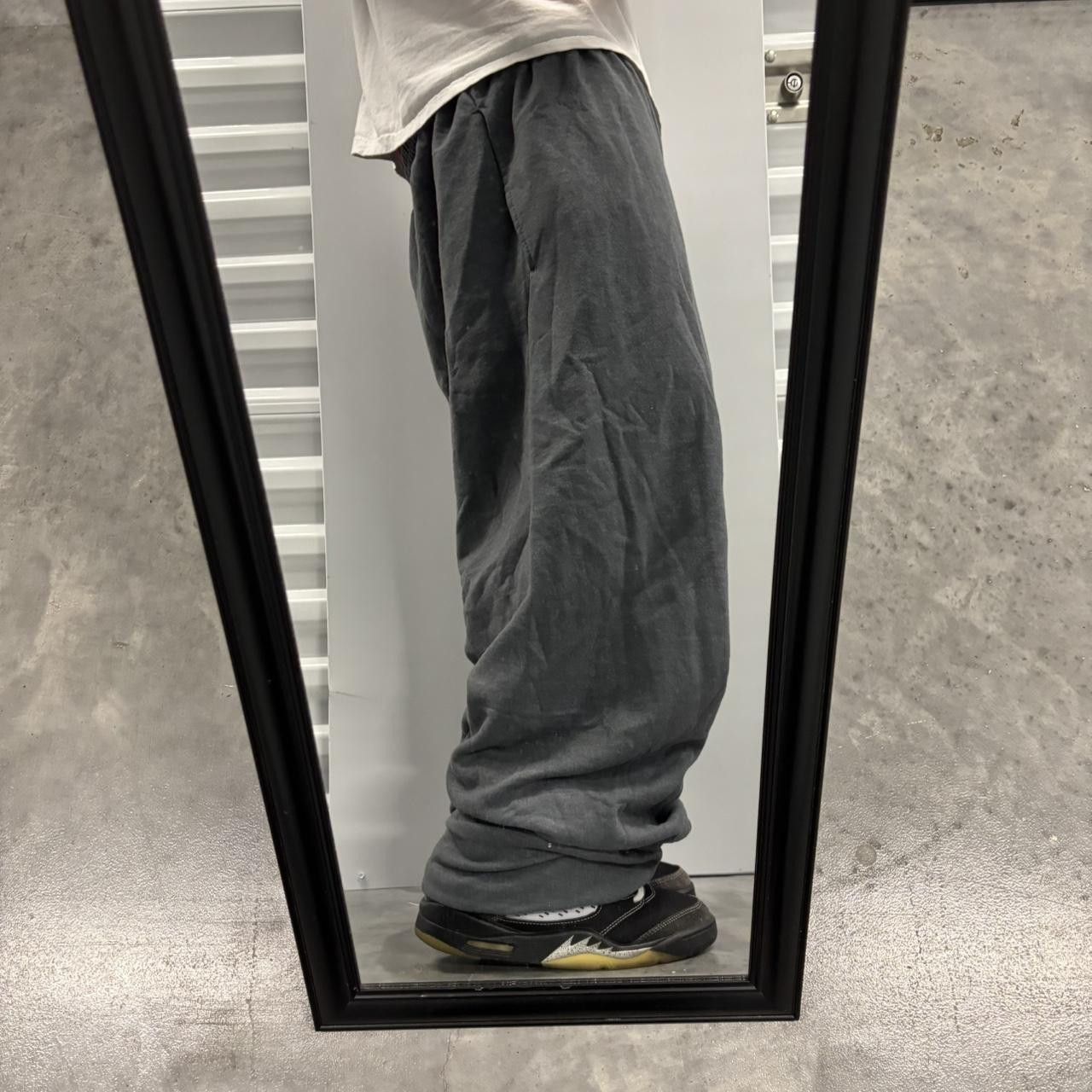 Japanese Brand × Vintage Crazy Vintage Y2K/2000s Baggy Dark Grey Skater Comfy Essential Sweatpants! Size US 36 / EU 52 - 2 Thumbnail