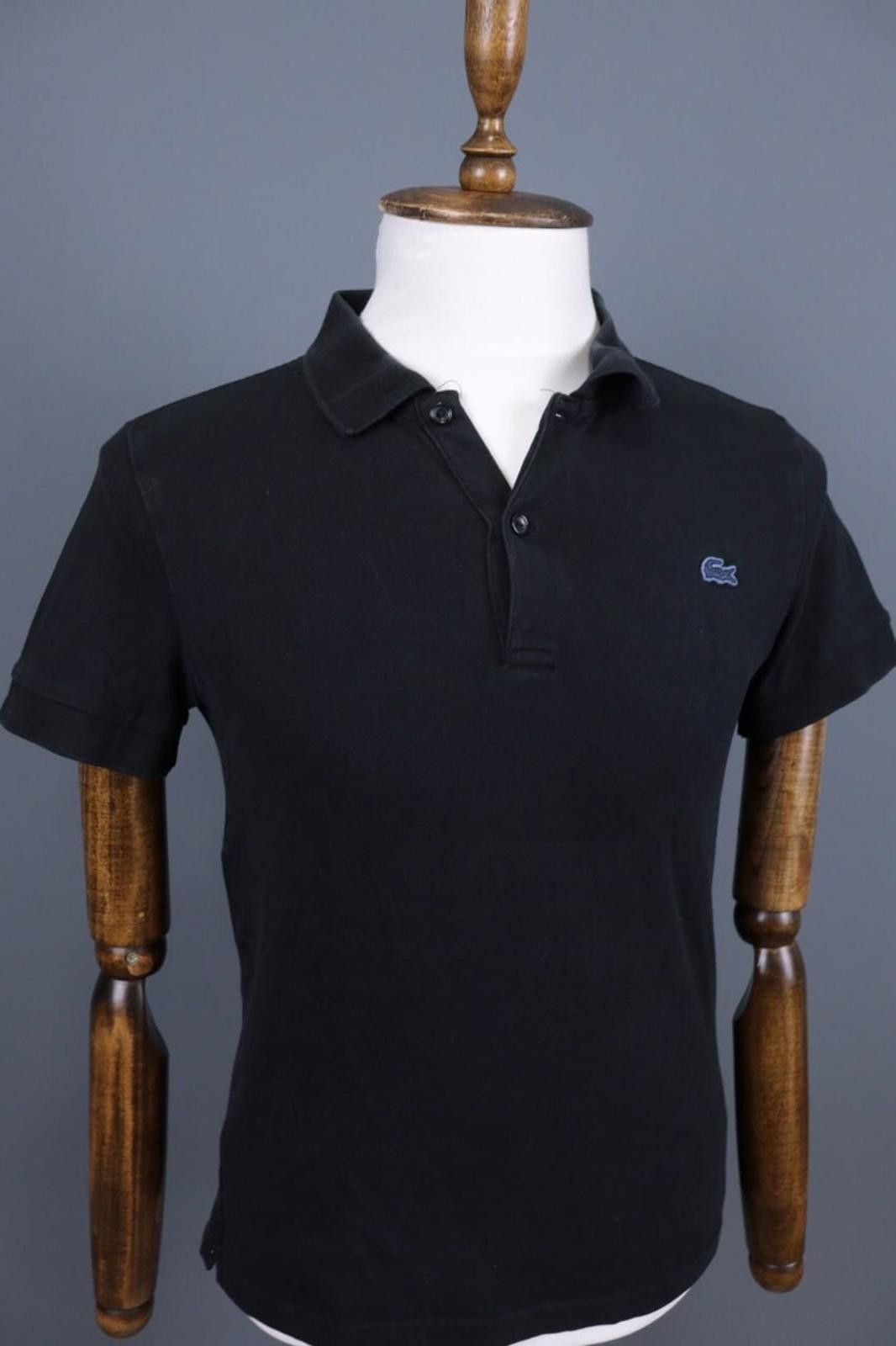 Lacoste Lacoste Black Cotton Collar Popover Polo Shirt Size S Size US S / EU 44-46 / 1 - 6 Thumbnail
