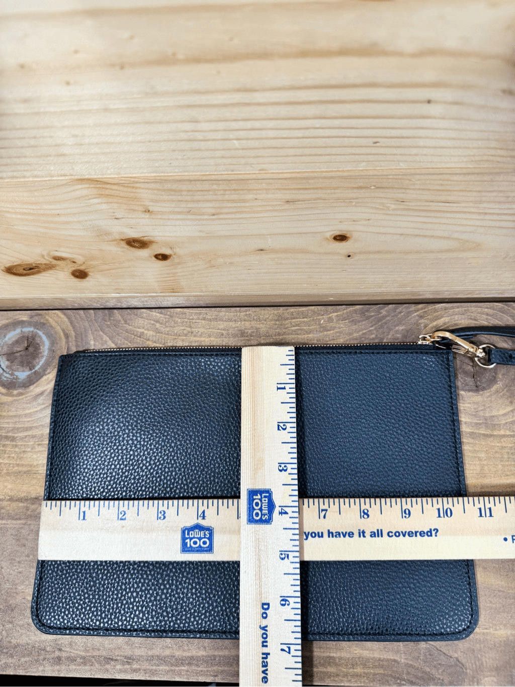 Designer Anne Klein Women's Black Leather Wristlet Clutch Bag Casual Size ONE SIZE - 7 Thumbnail
