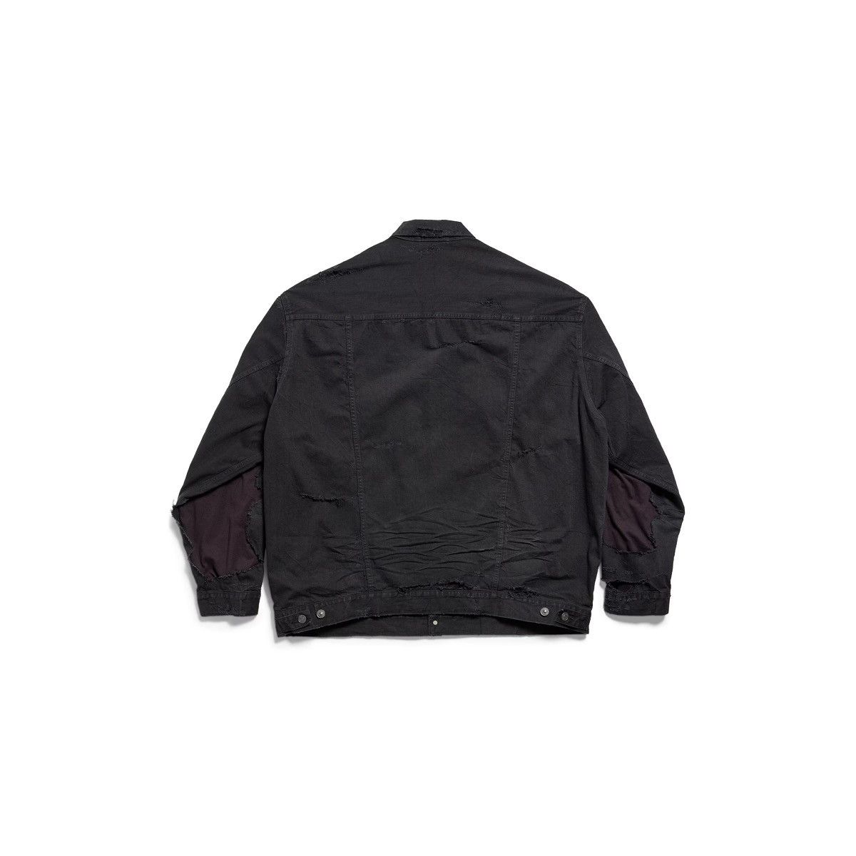 Balenciaga Balenciaga AW24 Unity Sport Destroyed Denim Jacket Sz. 2 Size US M / EU 48-50 / 2 - 6 Thumbnail