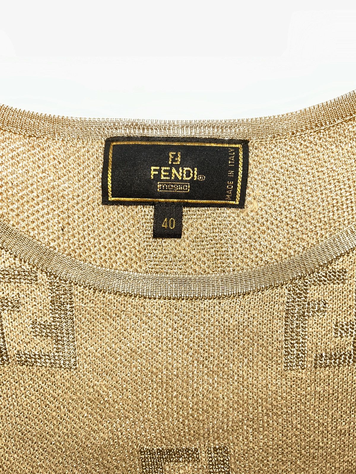 Fendi Fendi Vintage Tan Top Size S / US 4 / IT 40 - 2 Thumbnail