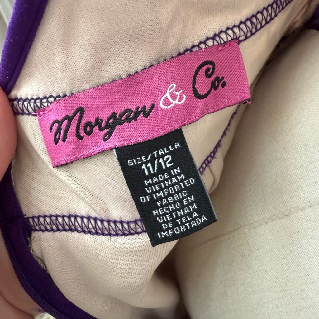 Other Morgan & Co. Keyhole High Low Purple Open Back Dress 11 12 Size XL / US 12-14 / IT 48-50 - 9 Thumbnail