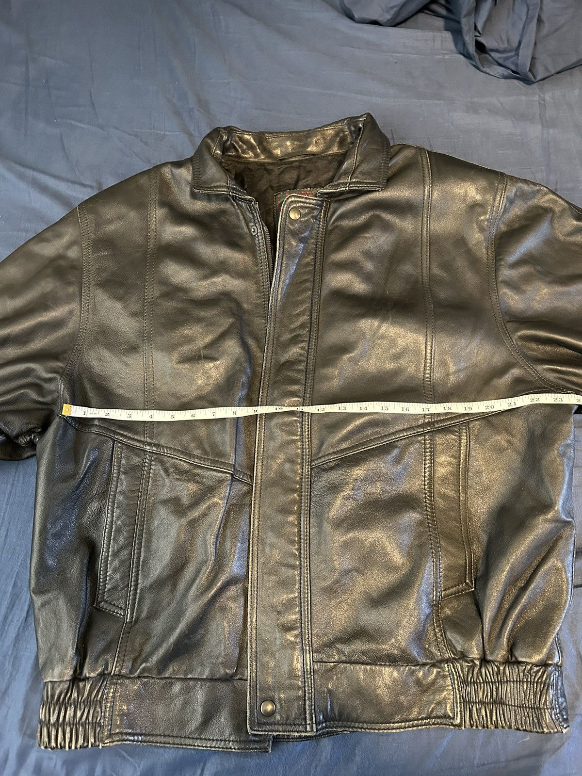 Vintage 90s Vintage Lambskin Leather Bomber Jacket Black Size US XL / EU 56 / 4 - 3 Thumbnail