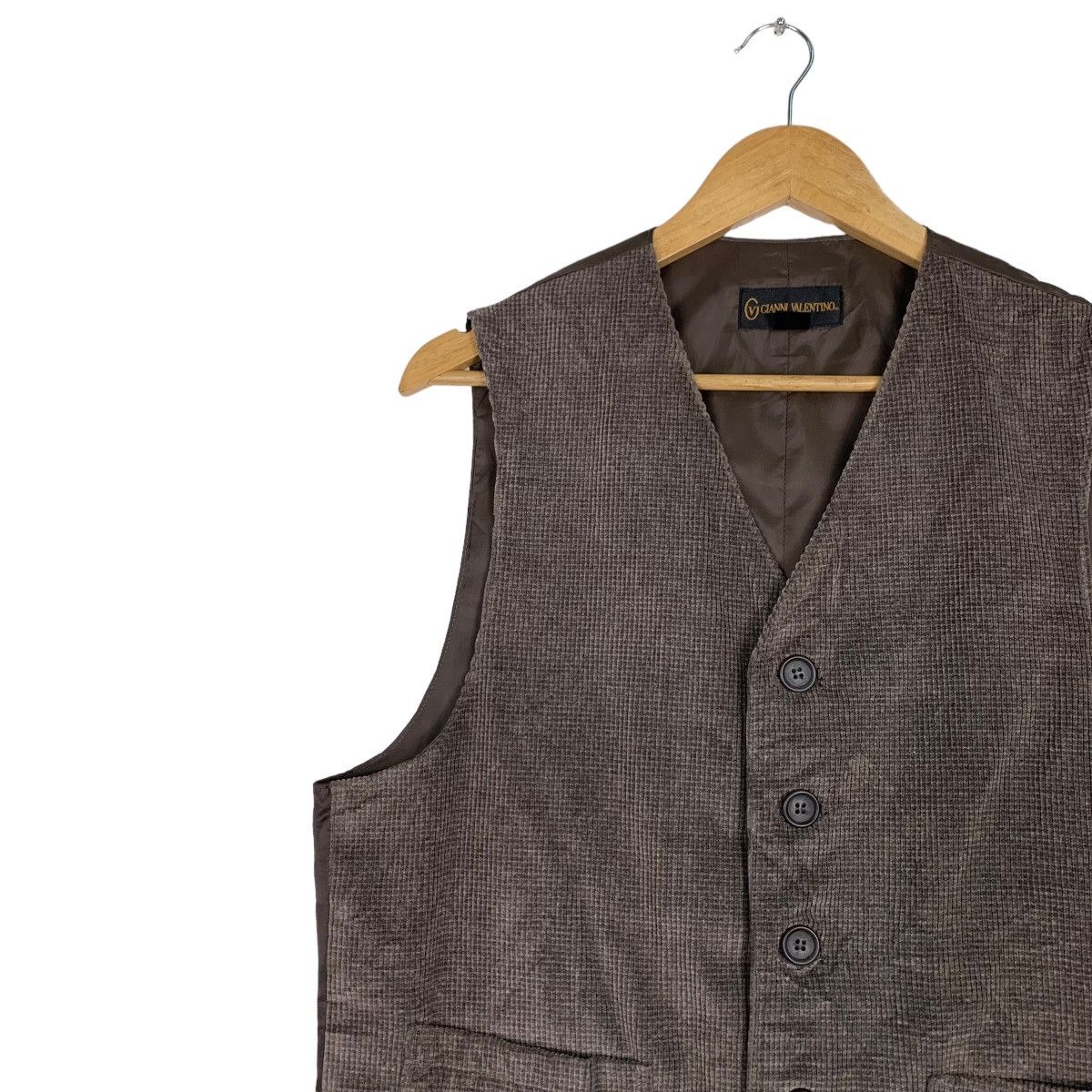 Gianni Valentino GIANNI VALENTINO Dark Brown Vest Suit Jacket #1033-C46 Size US M / EU 48-50 / 2 - 6 Thumbnail