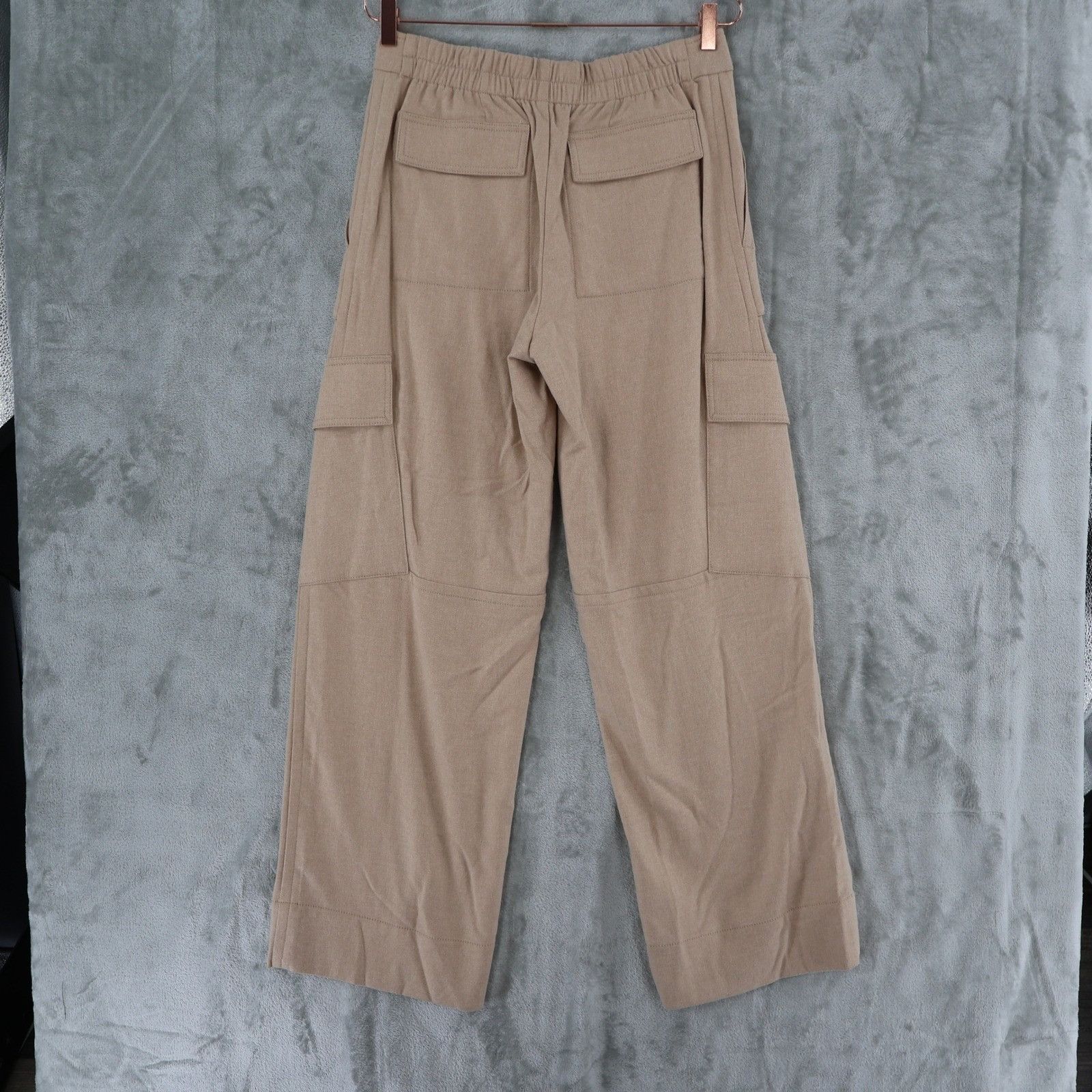 Vince Vince Wide Leg Cargo Pant Women 12 Tan Utility HighRise Wool Size 34" / US 12 / IT 48 - 8 Thumbnail