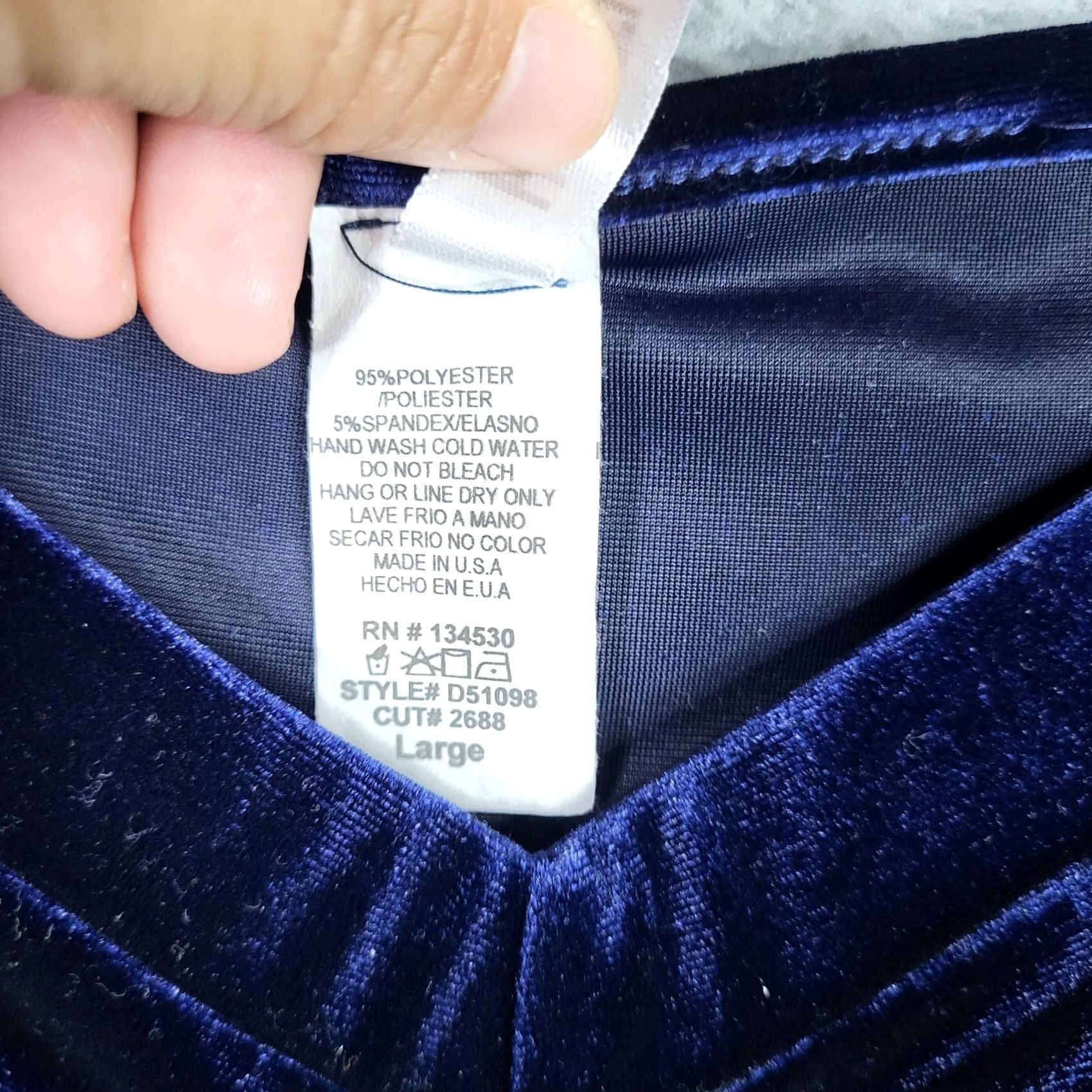 Velvet HUSTLER Women's Velvet Bodycon Dress Sweetheart Neck Ruched Blue Sz L Size L / US 10 / IT 46 - 3 Thumbnail