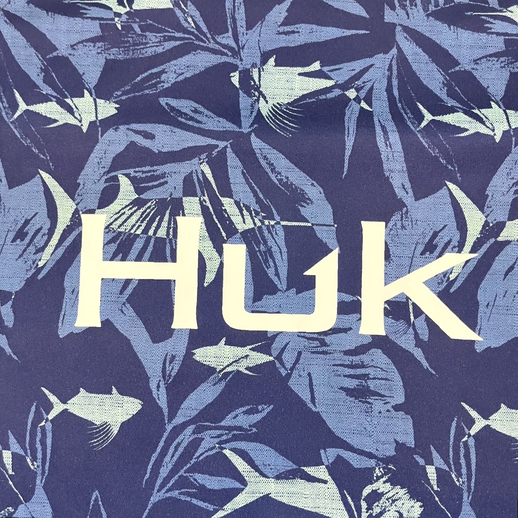 Vintage Huk Shirt Mens Large Blue Floral Fish Print Performance Fishing Long Sleeve Size US L / EU 52-54 / 3 - 2 Thumbnail