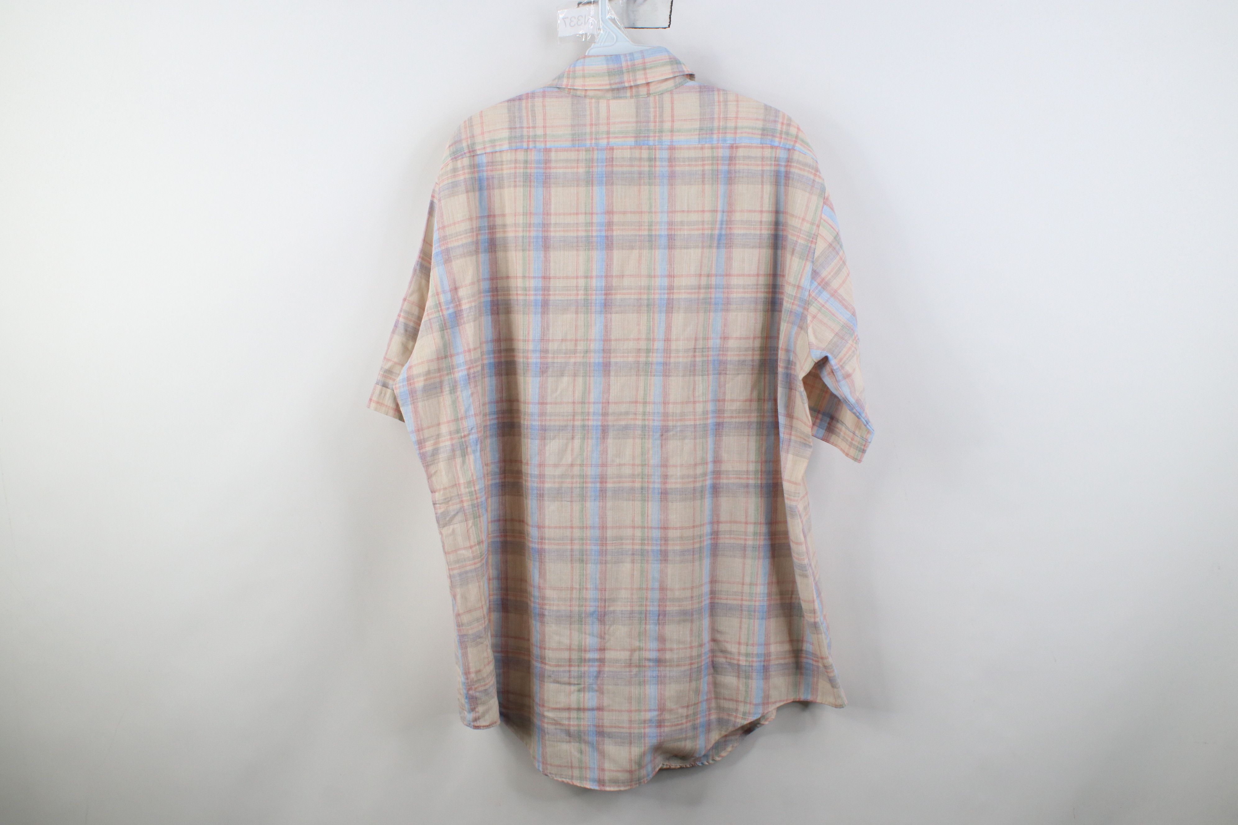 Vintage Vintage 70s Streetwear Madras Short Sleeve Button Shirt Size US L / EU 52-54 / 3 - 9 Thumbnail