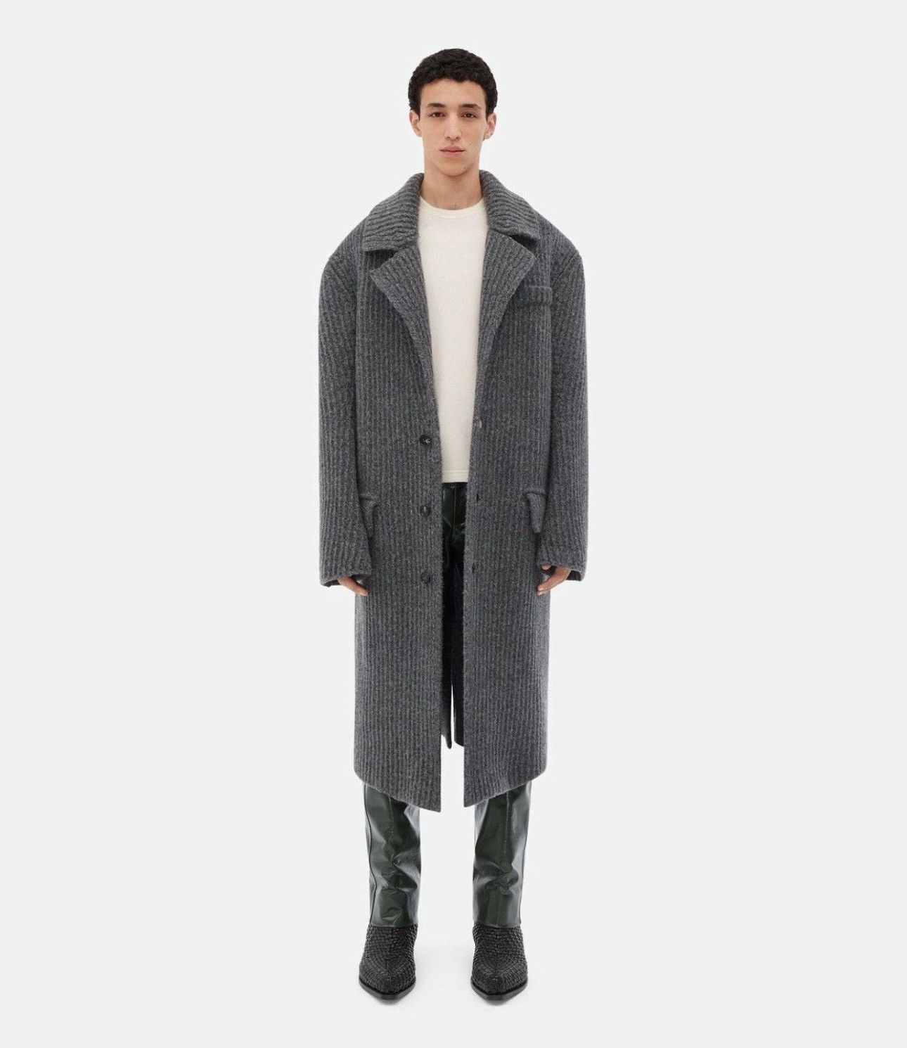 Bottega Veneta Felted wool overcoat Size US S / EU 44-46 / 1 - 1 Thumbnail