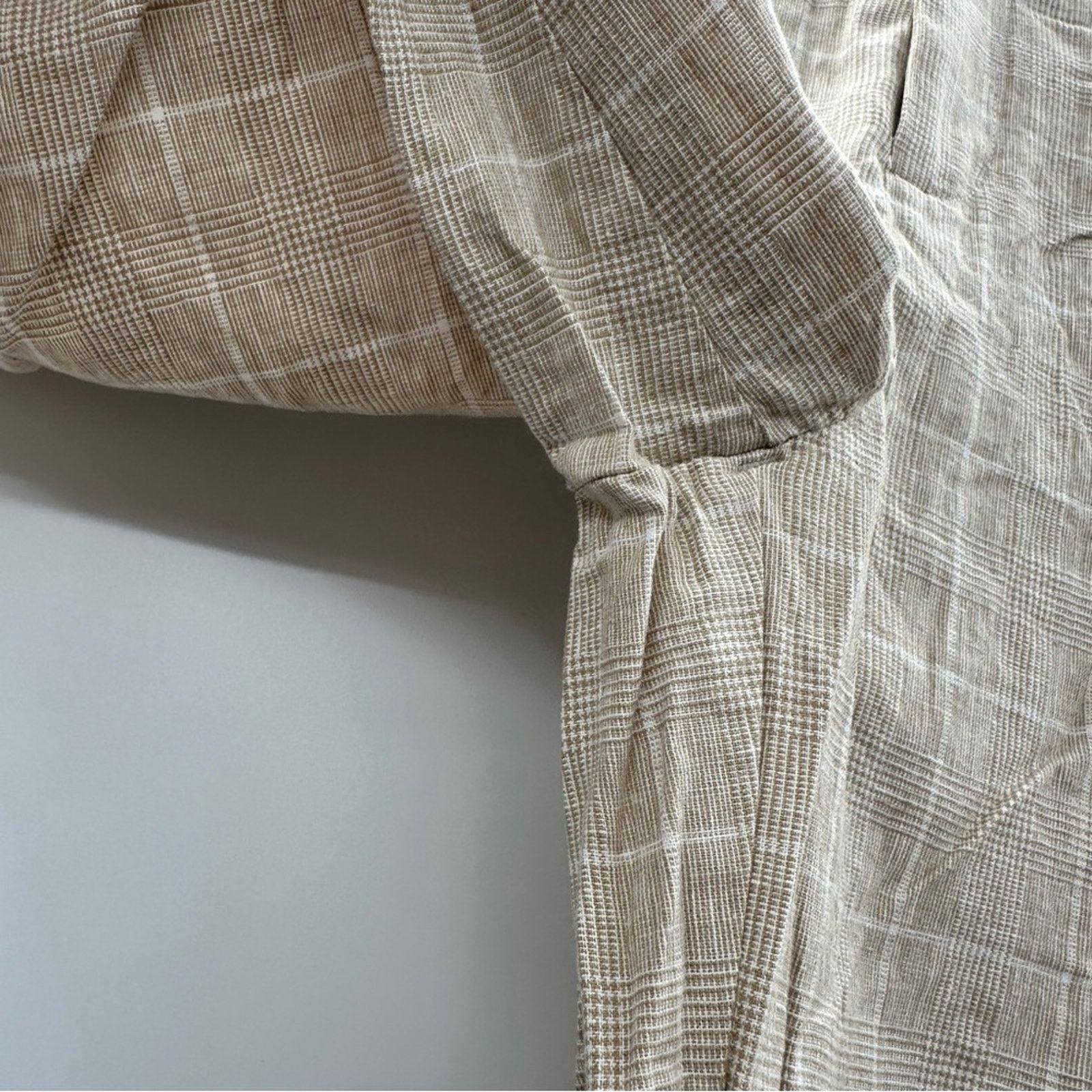 Madewell Madewell Mid-Rise Straight Leg Pants in Plaid Linen Blend Size 28" / US 6 / IT 42 - 7 Thumbnail