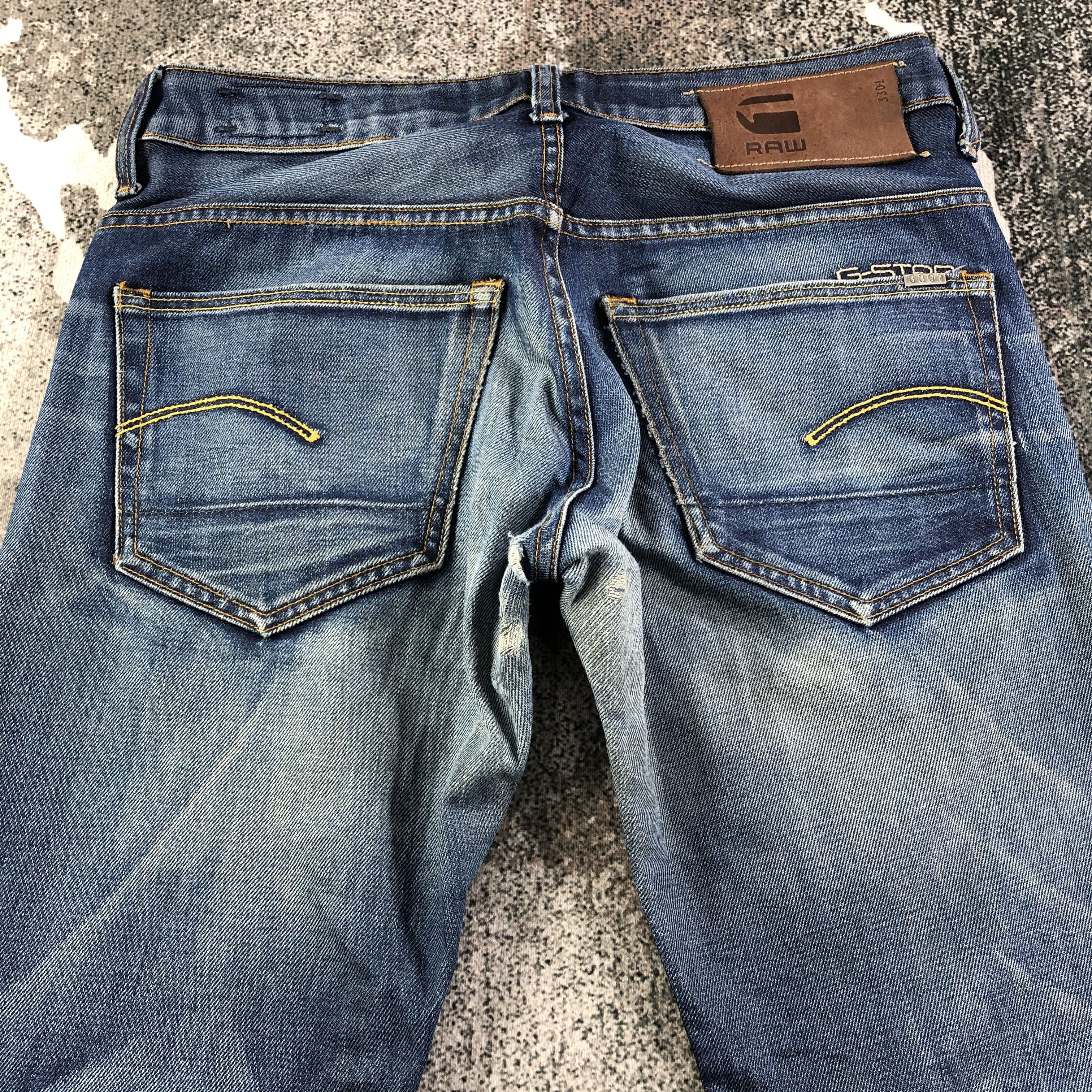 G-Star G Star Raw Jeans Faded Blue Denim KJ1850 Size US 29 - 4 Thumbnail
