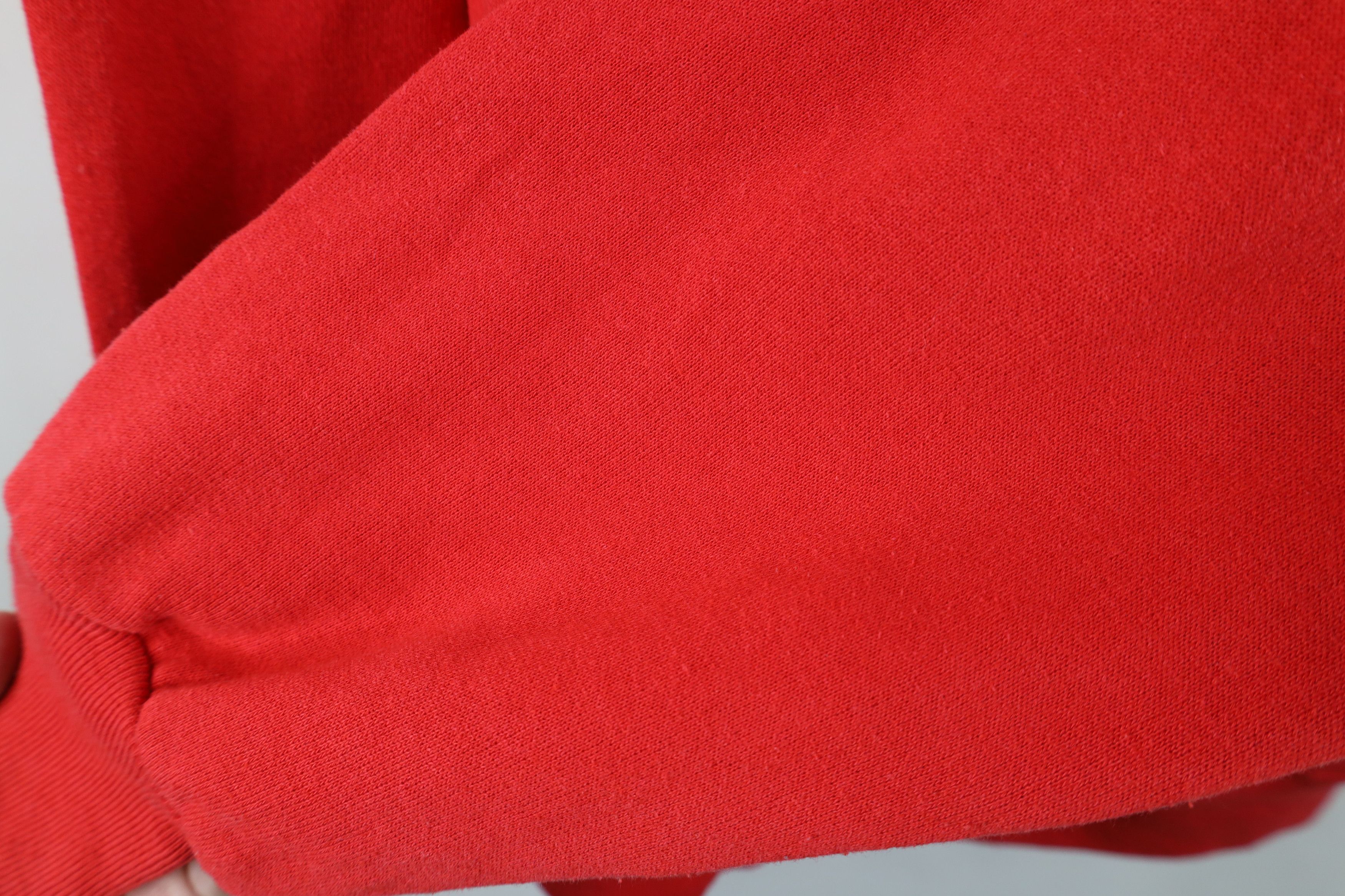 Vintage Vintage 90s Streetwear Blank Crewneck Sweatshirt Red USA Size US XXL / EU 58 / 5 - 10 Thumbnail