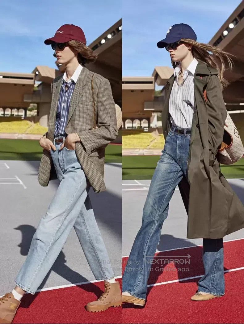 Celine Celine Light Blue Straight Leg Wide-Leg Jeans Size 29 i Size US 29 - 8 Thumbnail