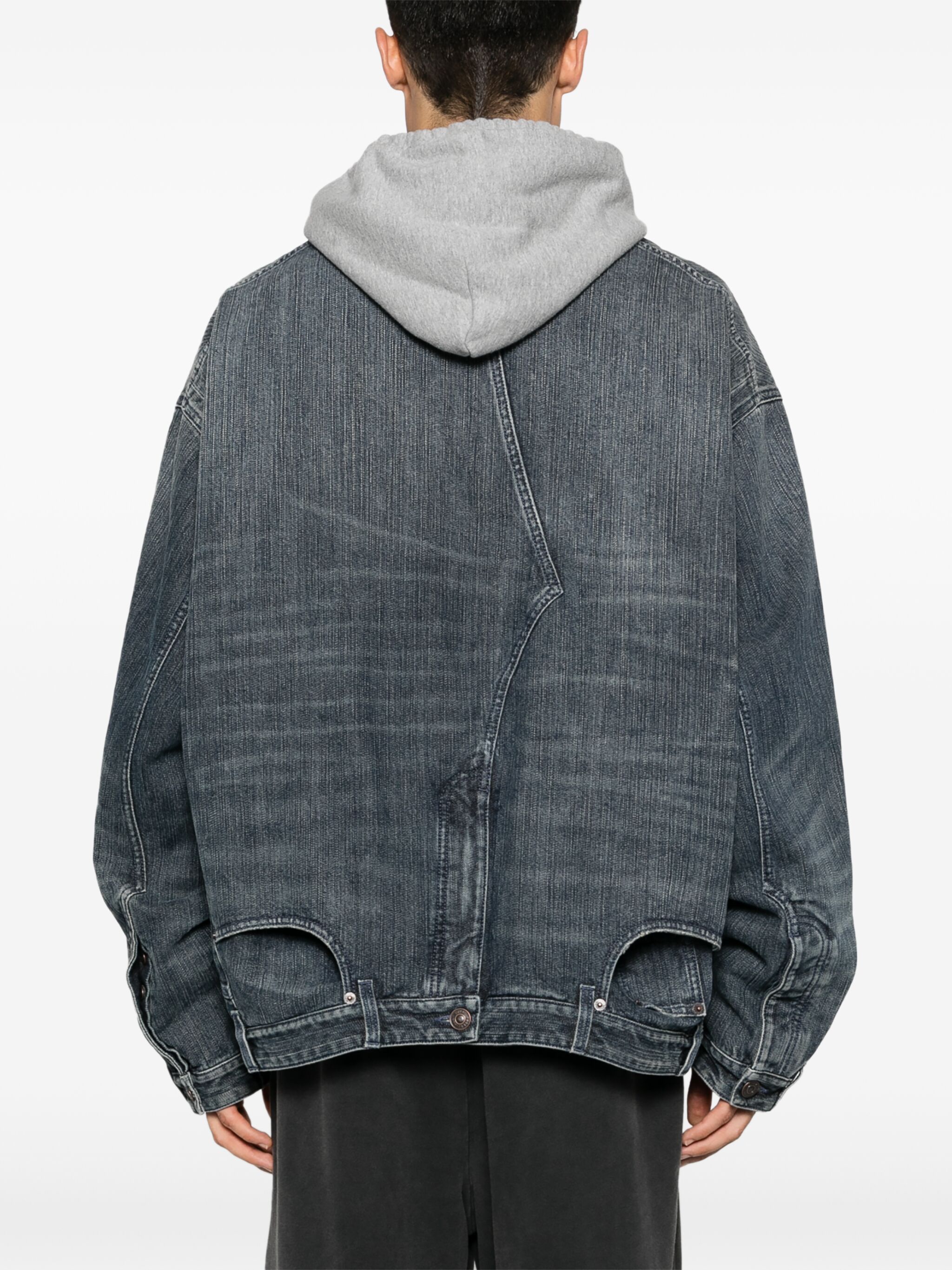 Balenciaga os11x0724 Deconstructed Denim Jacket in Blue Size US M / EU 48-50 / 2 - 4 Thumbnail