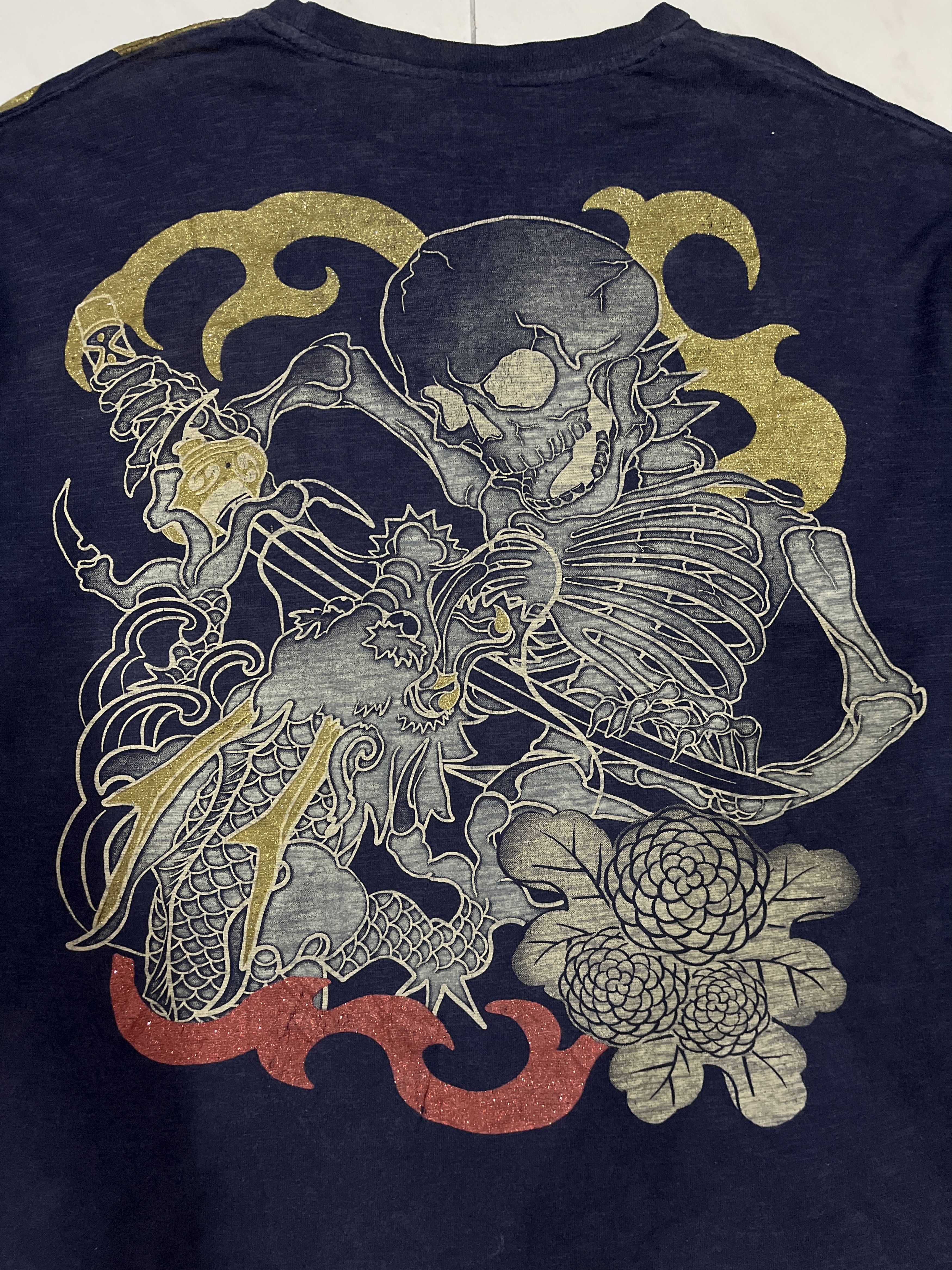 Japanese Brand 🔥Rare🔥Strange Heaven Skeleton vs Dragon AOP Size US XXL / EU 58 / 5 - 5 Thumbnail
