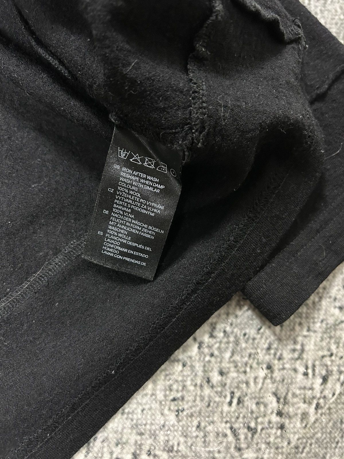 Comme des Garcons × H&M Comme Des Garcons x HM wool sweater Japanese boxy fit black Size L / US 10 / IT 46 - 4 Thumbnail