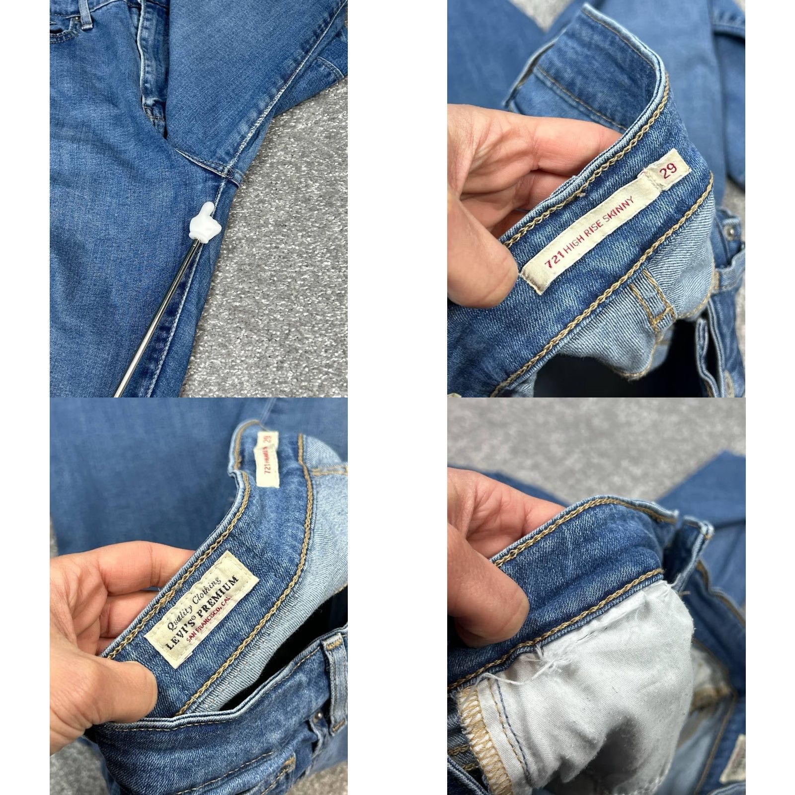 Levi's Levi's 721 Skinny Jeans Women's 29 Blue Denim Stretch High Rise 27x31 Casual Size 27" / US 4 / IT 40 - 8 Thumbnail
