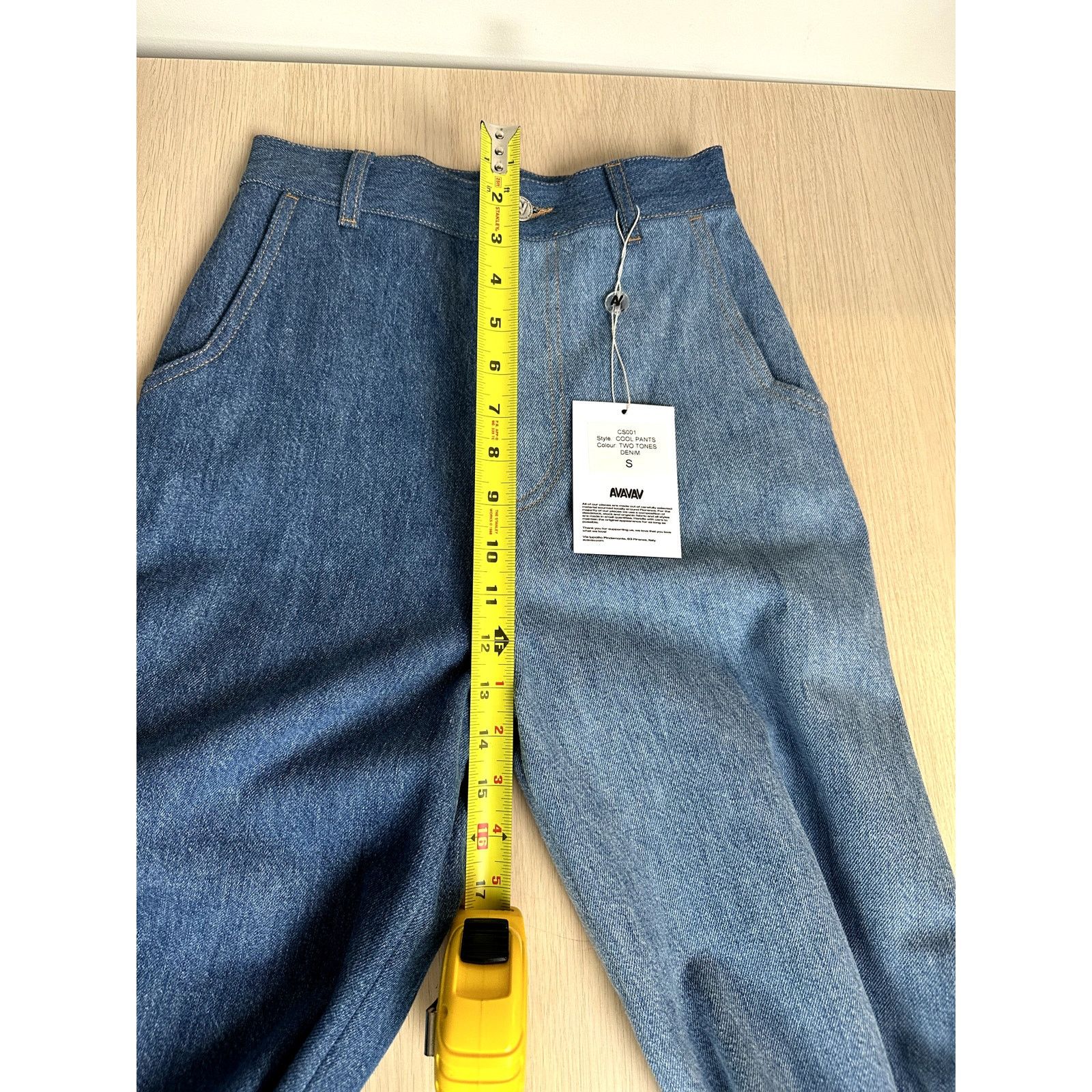 AVAVAV AVAVAV Smock Detail Wide Blue Denim - Size S - NEW Size 27" / US 4 / IT 40 - 5 Thumbnail