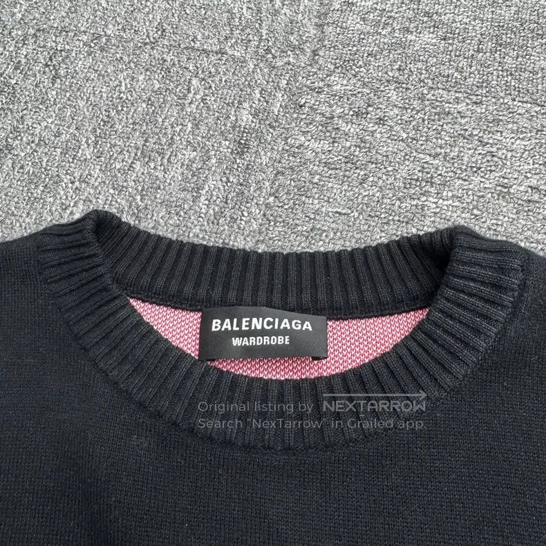 Balenciaga Balenciaga Coke Inlay Knitted Sweater Size US M / EU 48-50 / 2 - 3 Thumbnail
