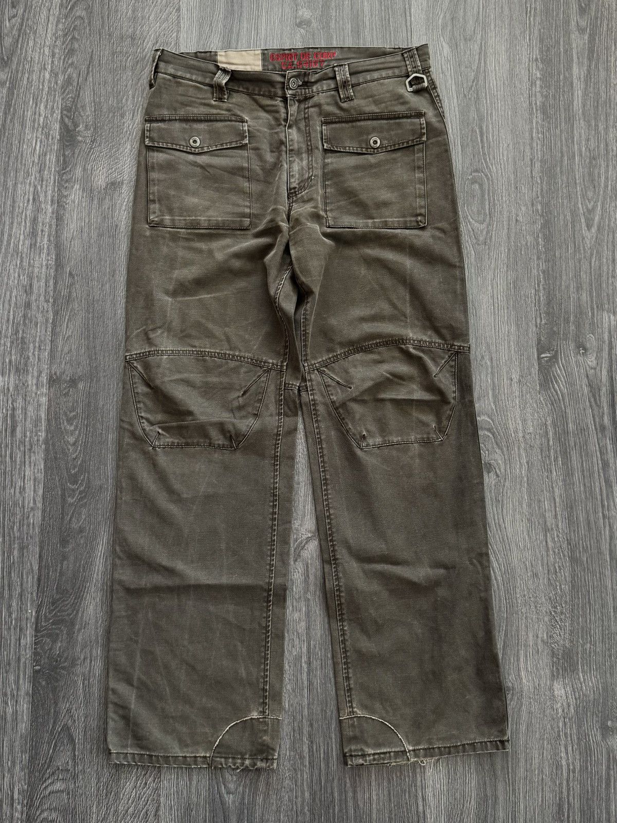 Japanese Brand Y2K Vintage Baggy Pocket Dable Knee Cargo Pants Size US 34 / EU 50 - 4 Thumbnail