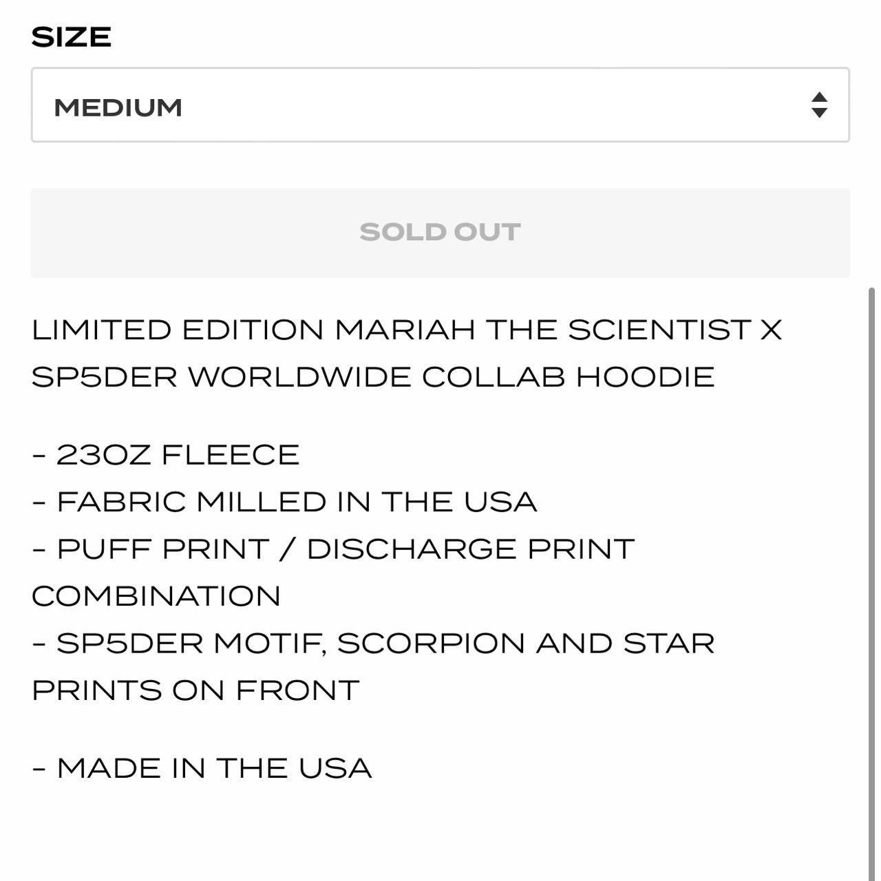 Sp5der × Young Thug Spider Sp5der Worldwide x Mariah the Scientist Cream Hoodie Size US M / EU 48-50 / 2 - 6 Thumbnail