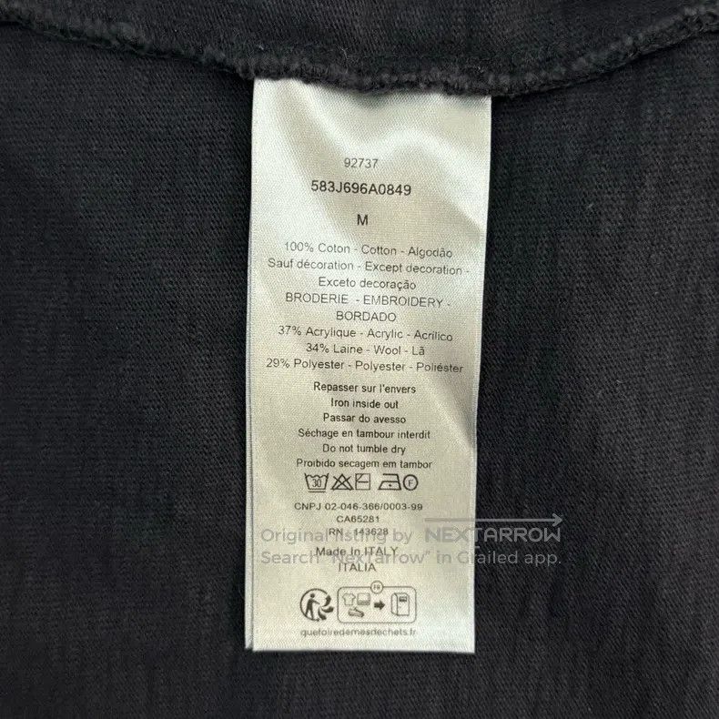 Dior Dior 25 new dark blue washed destruction letter embroidery Size US M / EU 48-50 / 2 - 6 Thumbnail