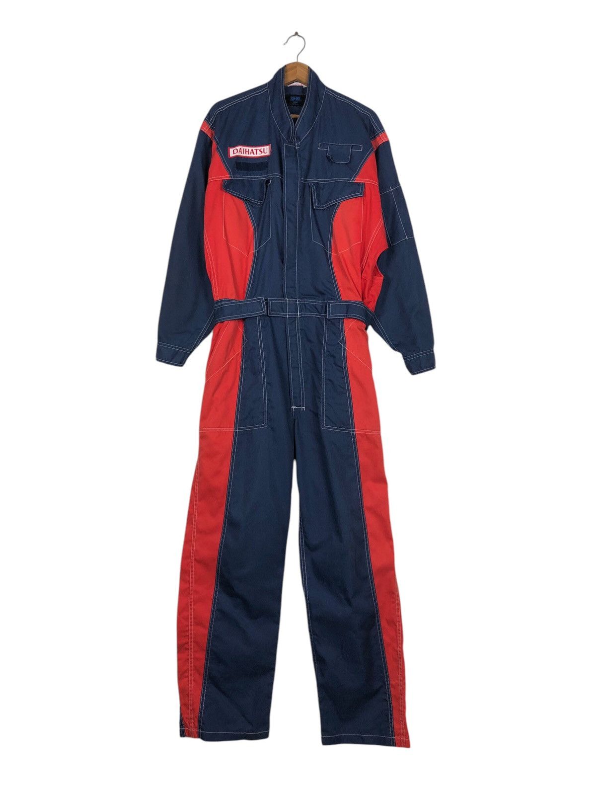 Japanese Brand 📌Vintage Coverall Worker Racing Daihatsu JDM Big Logo Size US 38 / EU 54 - 2 Thumbnail