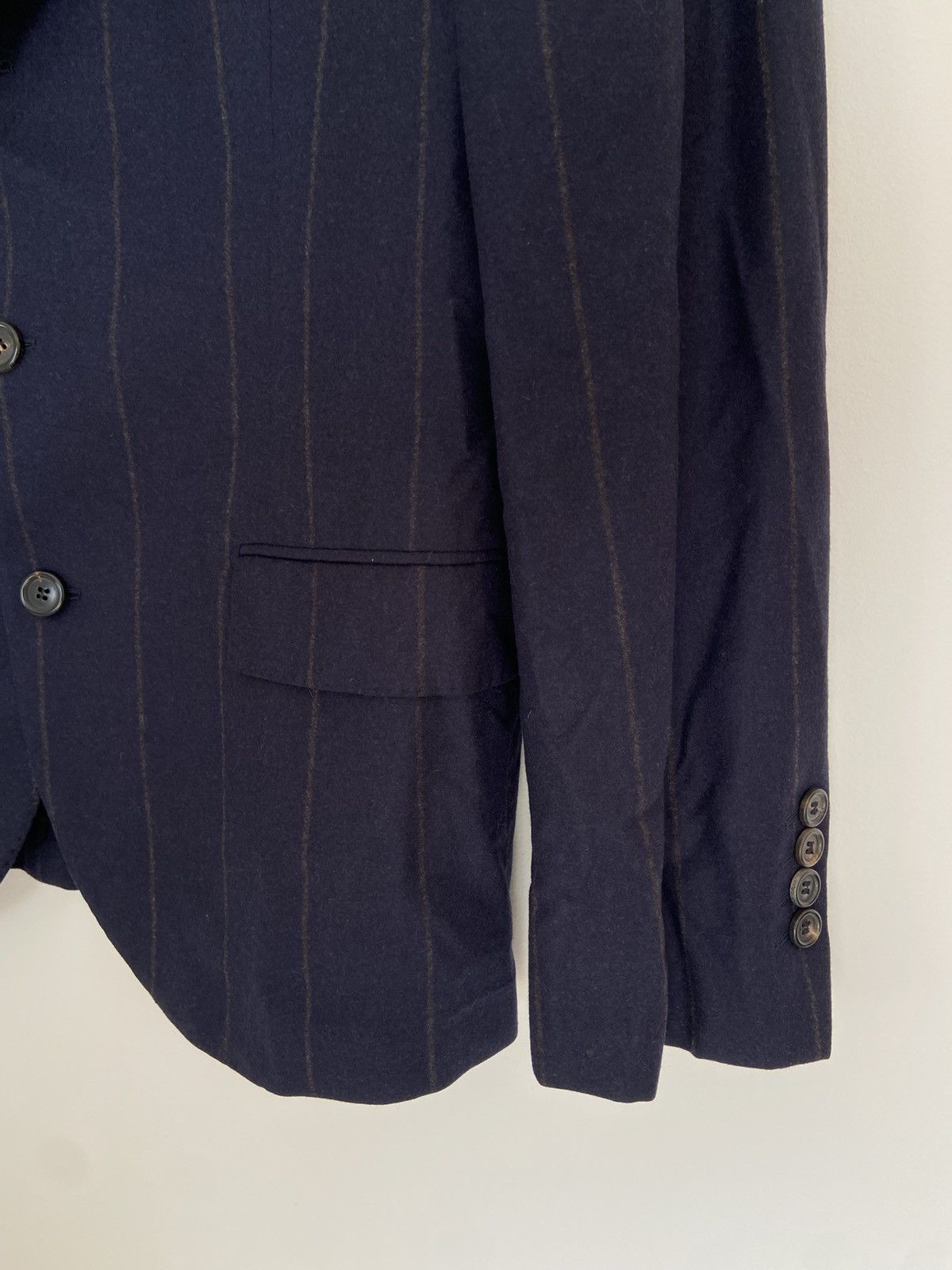 Brunello Cucinelli Brunello Cucinelli Pinstripe Wool Blazer Size 42R - 2 Thumbnail