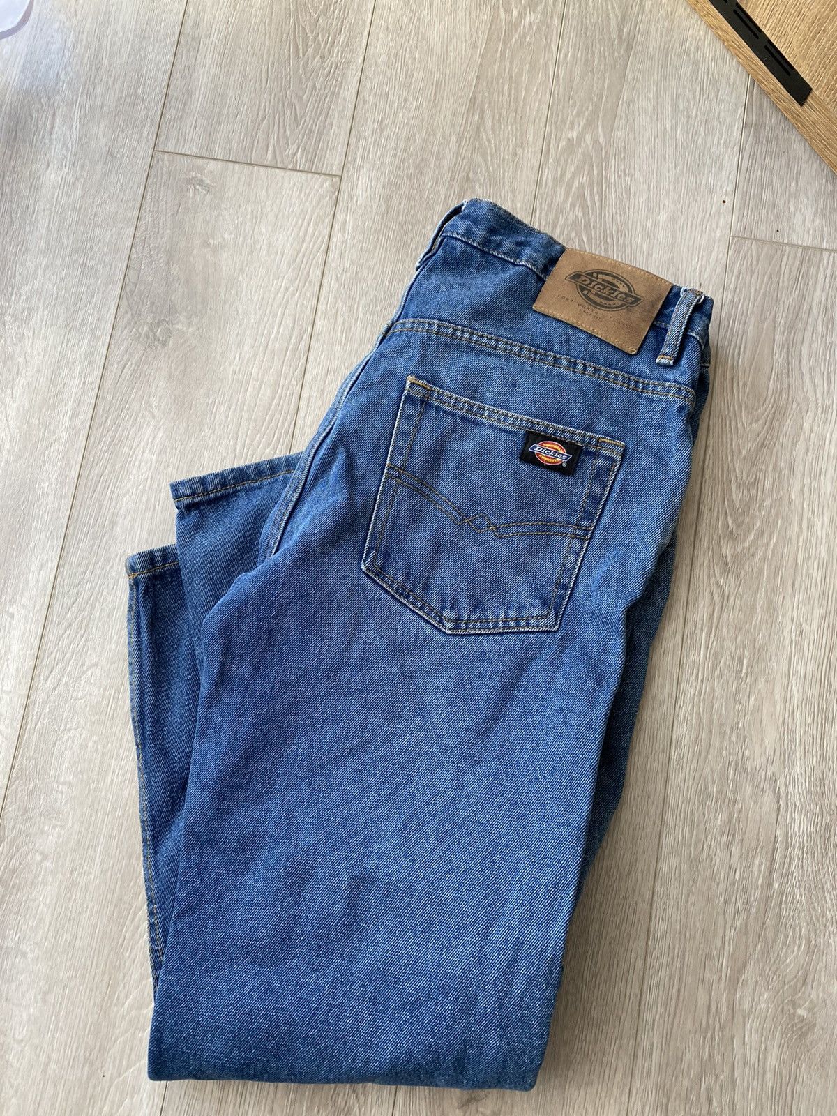 Dickies × Vintage Vintage Dickies Faded Y2K Work Baggy Blue Denim Jeans Size US 36 / EU 52 - 1 Thumbnail