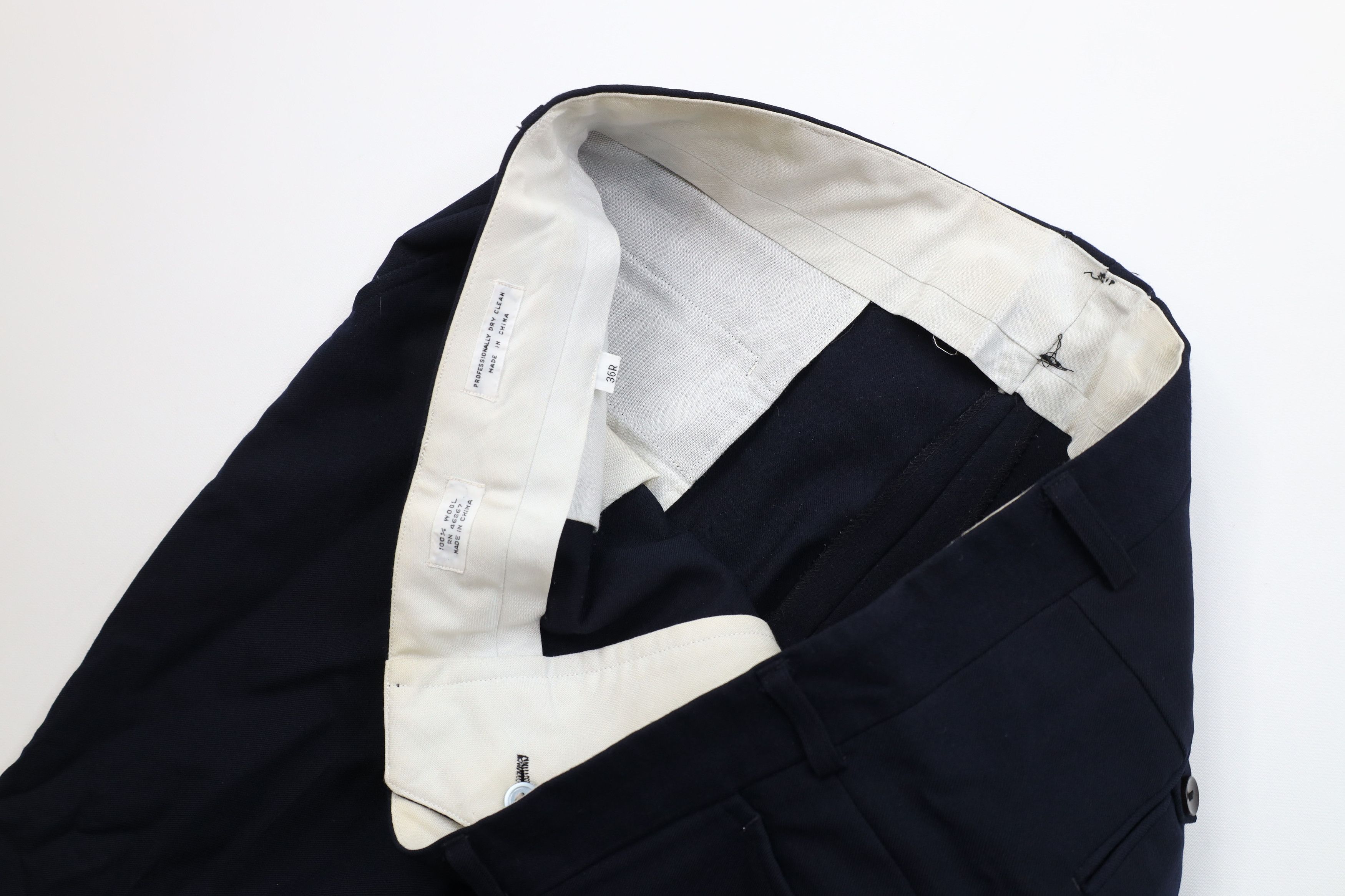 Vintage Vintage 70s Streetwear Heavy Wool Knit Wide Leg Chino Pants Size US 36 / EU 52 - 10 Thumbnail
