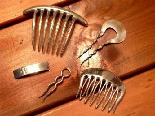 Designer Medium Sterling Silver Modernist Hair Comb Size ONE SIZE - 3 Thumbnail