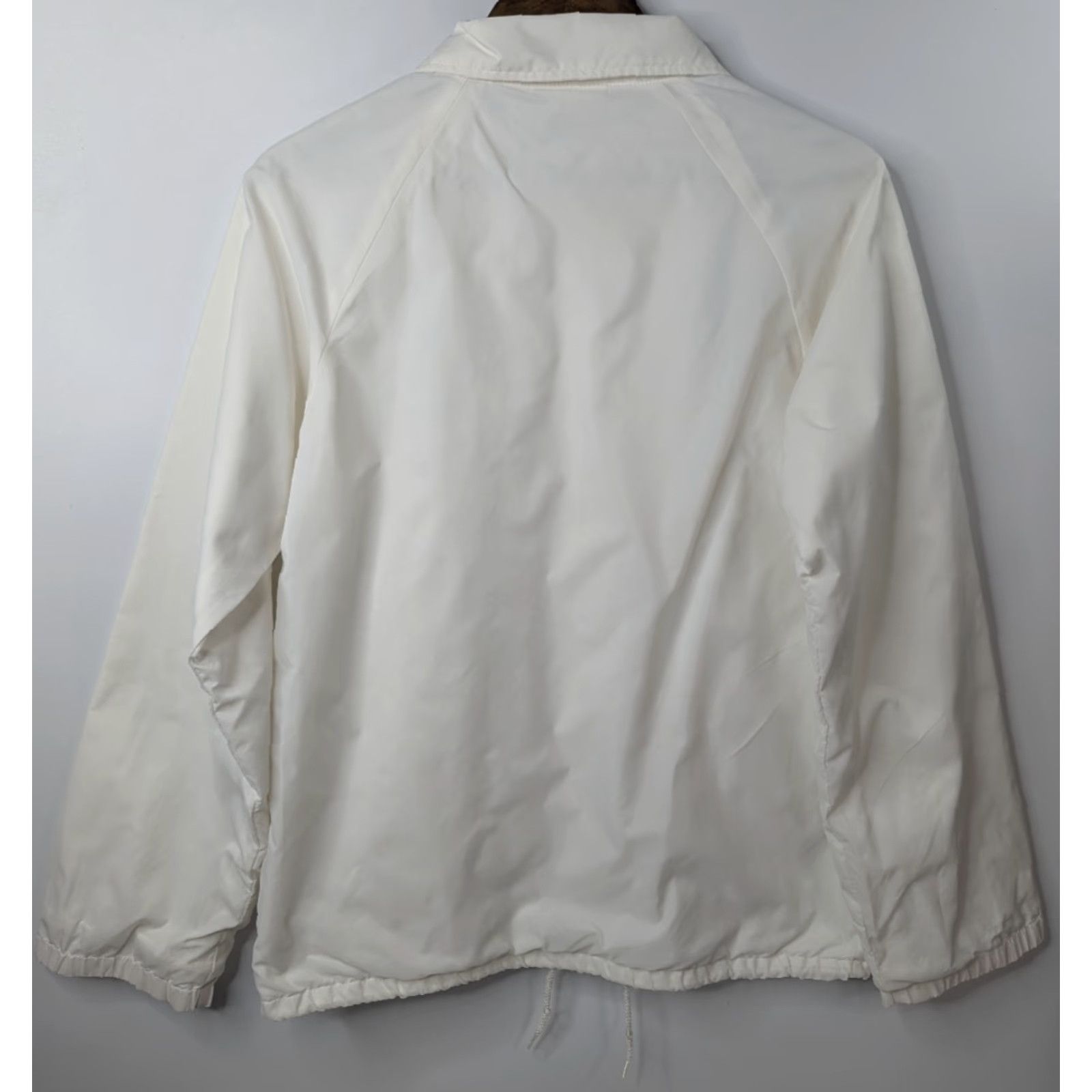 Vintage VINTAGE Hartwell Jacket Men S Ivory Nylon Snap Button Mid-Length Windbreaker USA Theme 90s Boys? Size US S / EU 44-46 / 1 - 5 Thumbnail