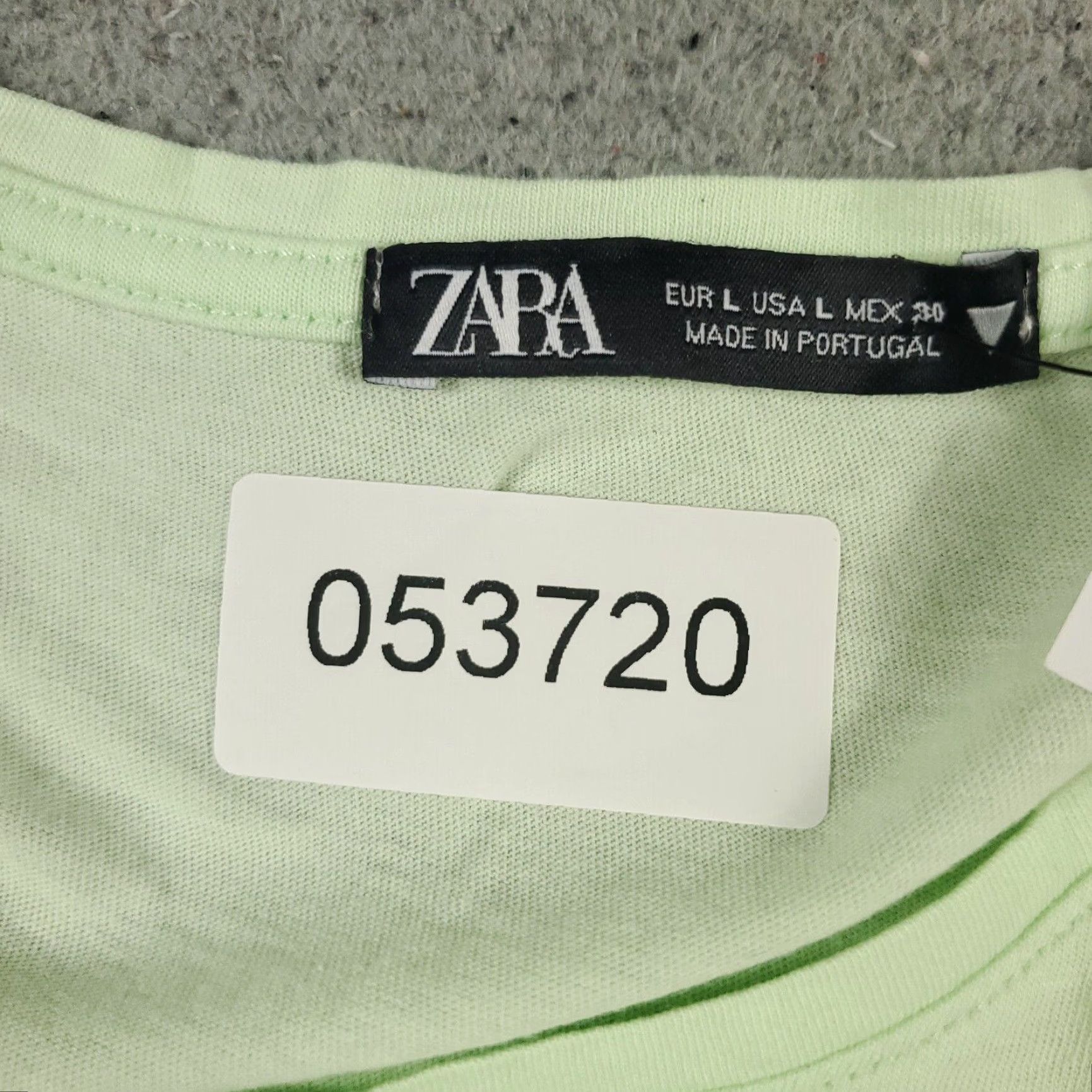 Zara Zara T-Shirt Womens Large Green Casual Short Sleeve Crew Neck Logo Size L / US 10 / IT 46 - 6 Thumbnail