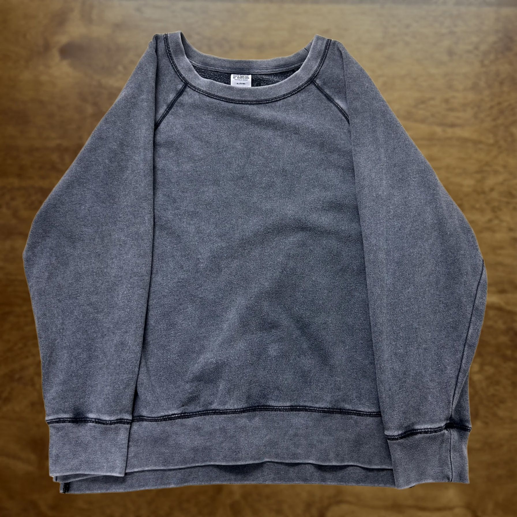 Pinko PINK Victoria's Secret Sweatshirt Womens M Gray Stone Wash Crewneck Fleece Pullover Raglan Logo Embroidered Size M / US 6-8 / IT 42-44 - 1 Thumbnail