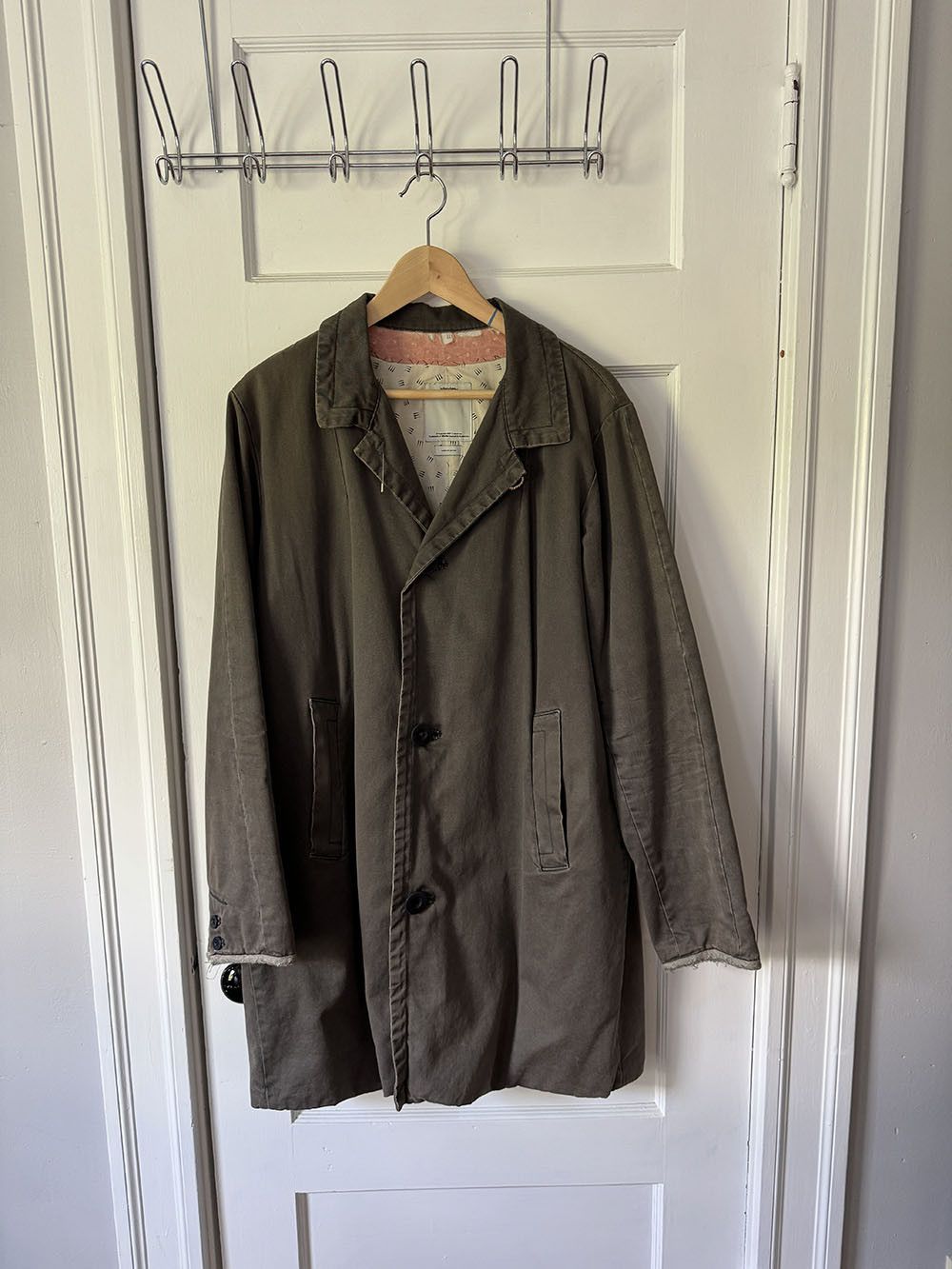 image of Visvim Mies Coat Gray 4/xl in Grey, Men's