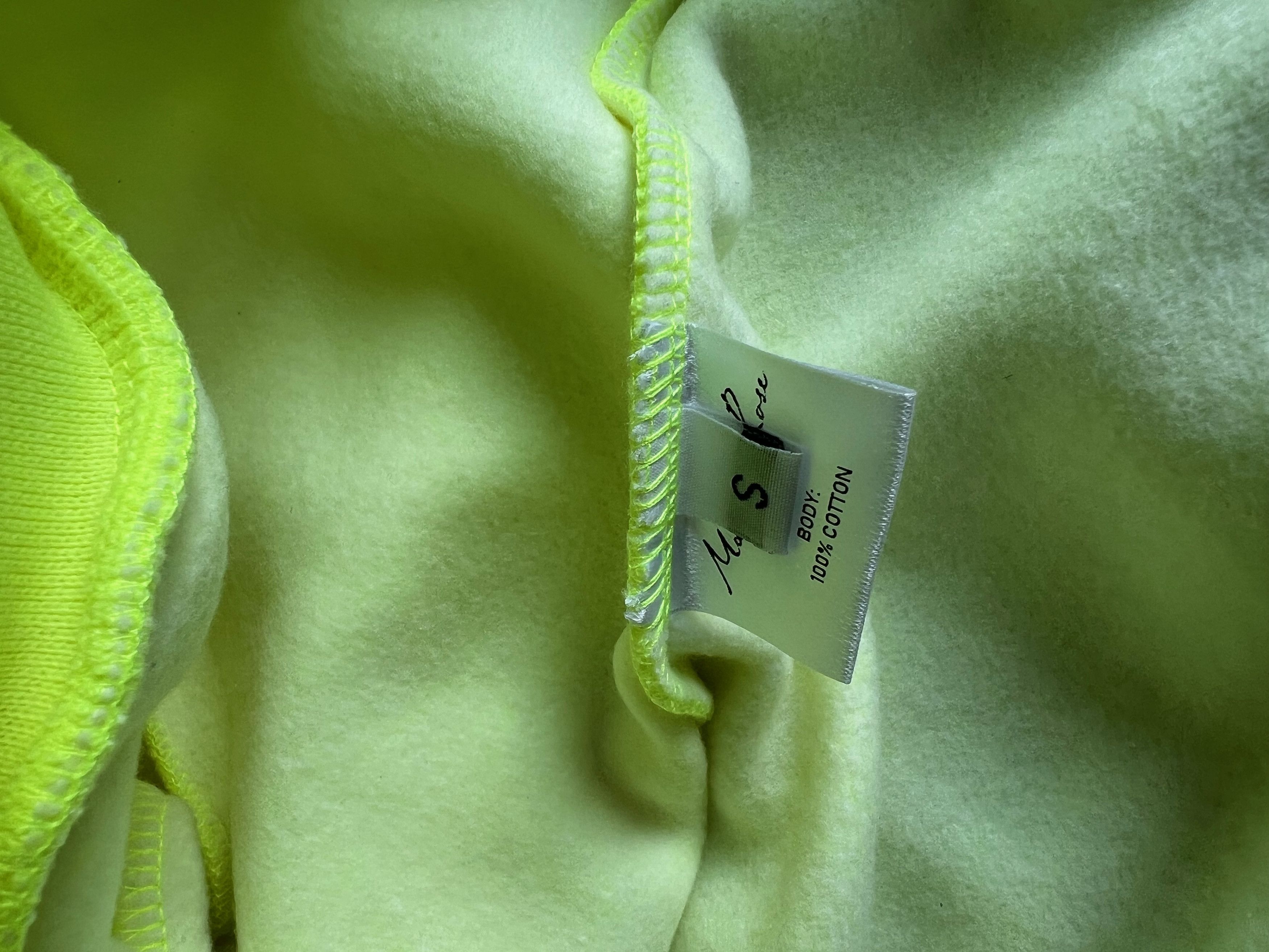 Martine Rose Martine Rose Embroidered Logo Hoodie, Neon Yellow, Size S Size US S / EU 44-46 / 1 - 6 Thumbnail