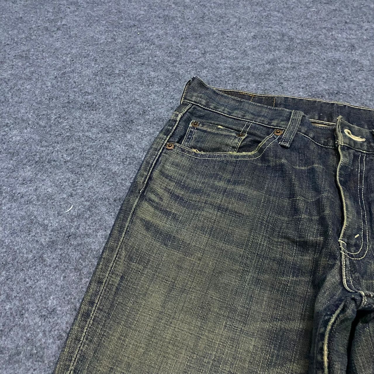 If Six Was Nine 💥Flare💥Vintage Levis Distressed Denim Size US 31 - 10 Thumbnail