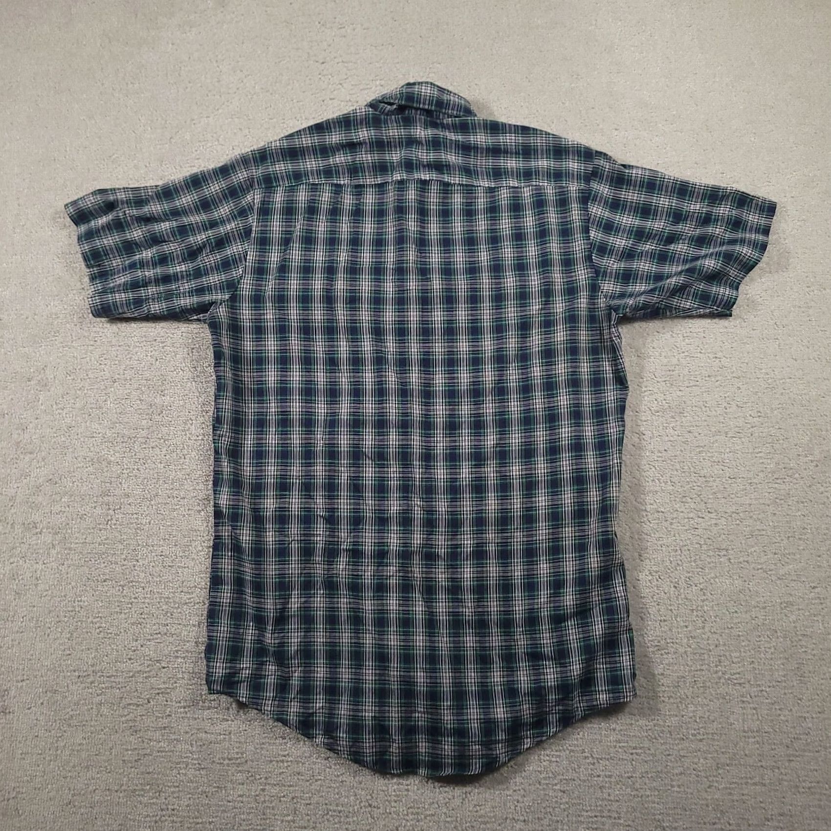 Sears VINTAGE Sears Perma Prest Mens MT Shirt Blue Plaid 70s Button-Up Big & Tall, Fieldmaster, Wool? No (adjusted) Size US M / EU 48-50 / 2 - 7 Thumbnail