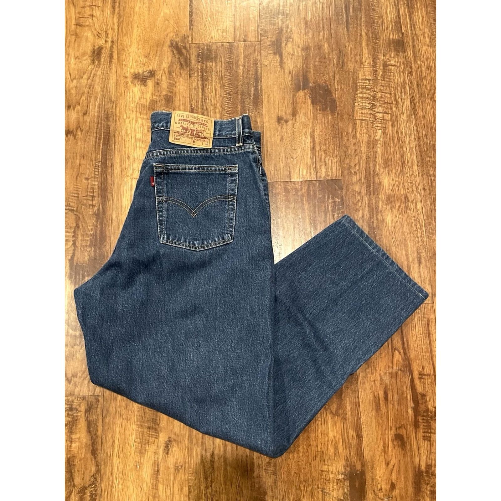 Levi's VINTAGE Levi’s 560 Jeans Women’s Size 16 Blue 35x28 Straight Relaxed 5-Pocket Denim Jeans Size 38" / US 16 / IT 52 - 2 Thumbnail