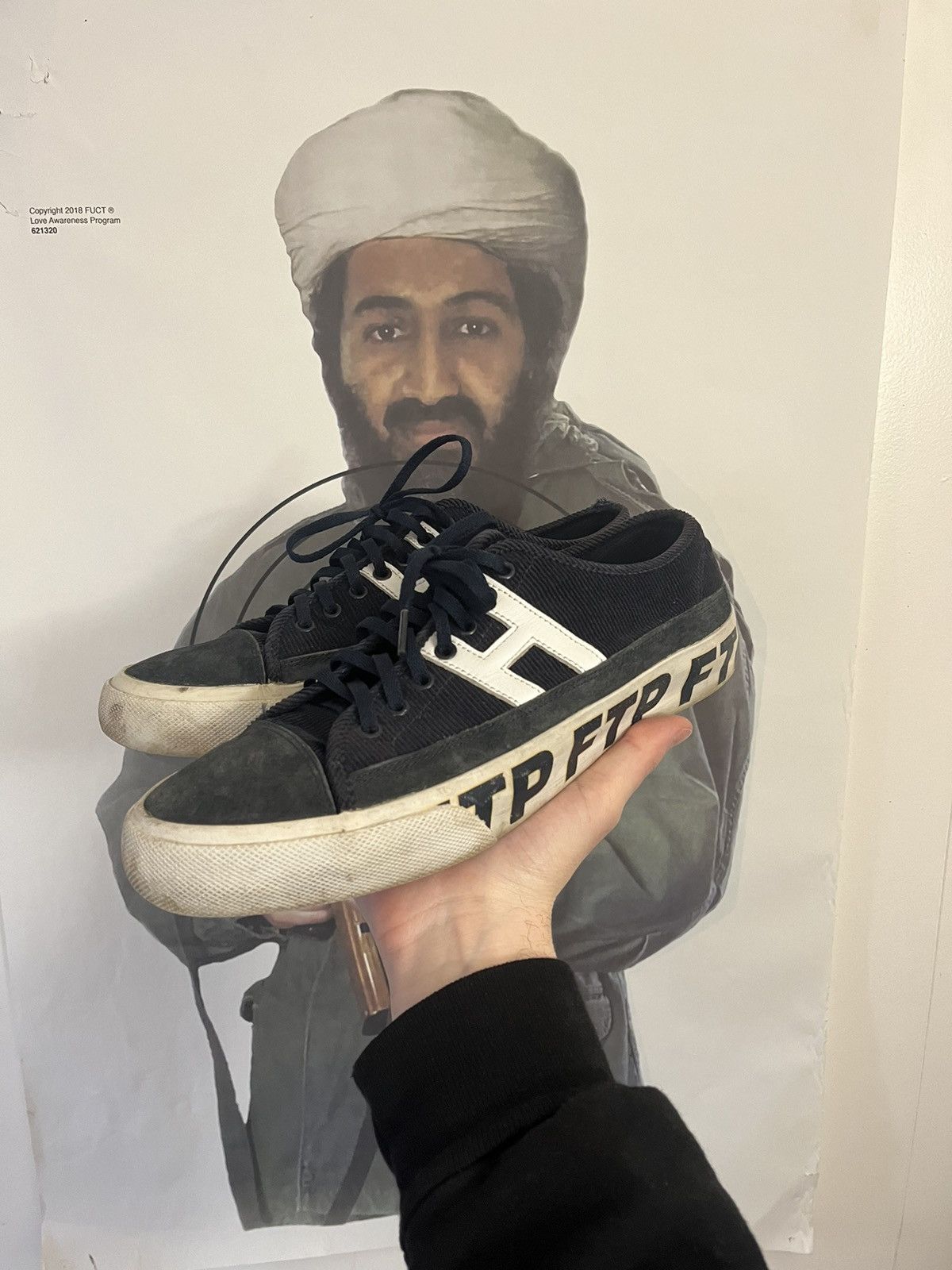 image of Fuck The Population x Huf Ftp X Huf Huffer Navy Shoes, Men's (Size 11)