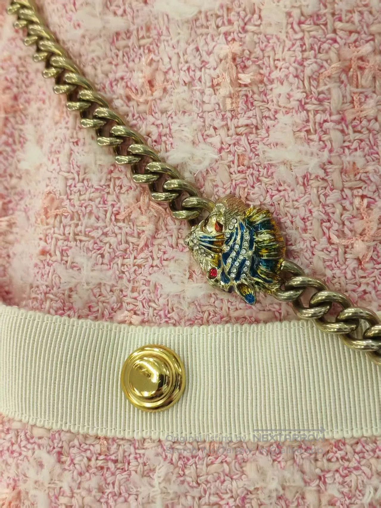 Gucci Gucci Pink Chain Tweed Dress. Size S / US 4 / IT 40 - 7 Thumbnail