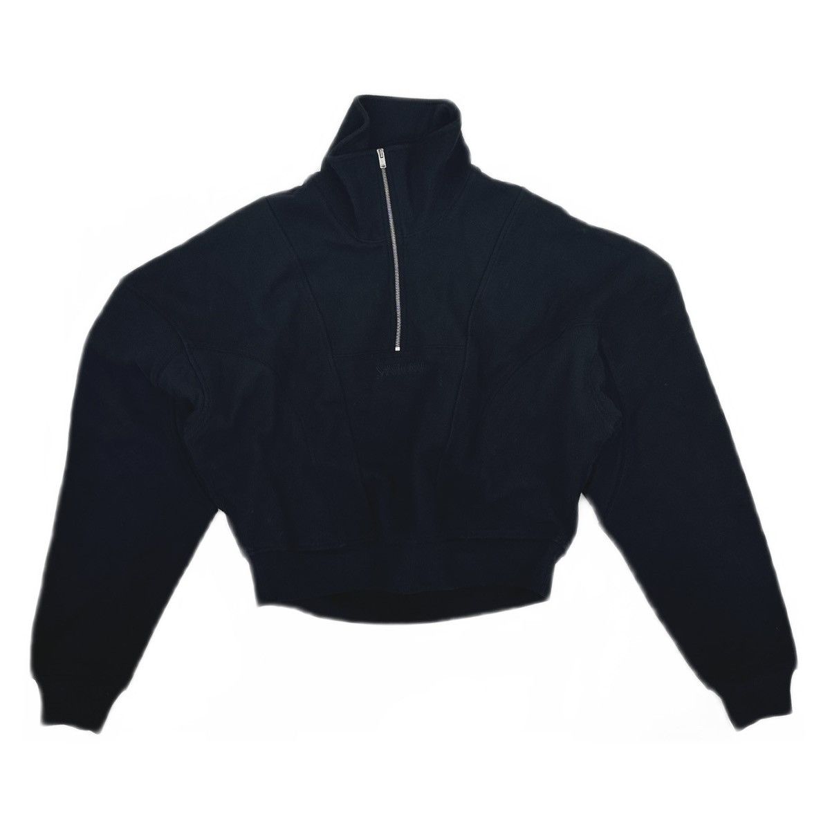 Saint Laurent Paris SAINT LAURENT Panelled half-zip hooded cotton sweatshirt Size M / US 6-8 / IT 42-44 - 1 Thumbnail
