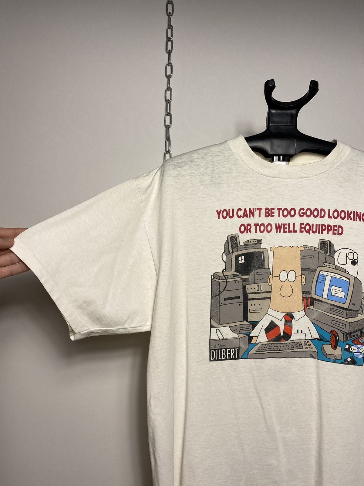Other Vintage 1990’s Single Stitch Dilbert Funny Cartoon Tshirt Size US XL / EU 56 / 4 - 5 Thumbnail