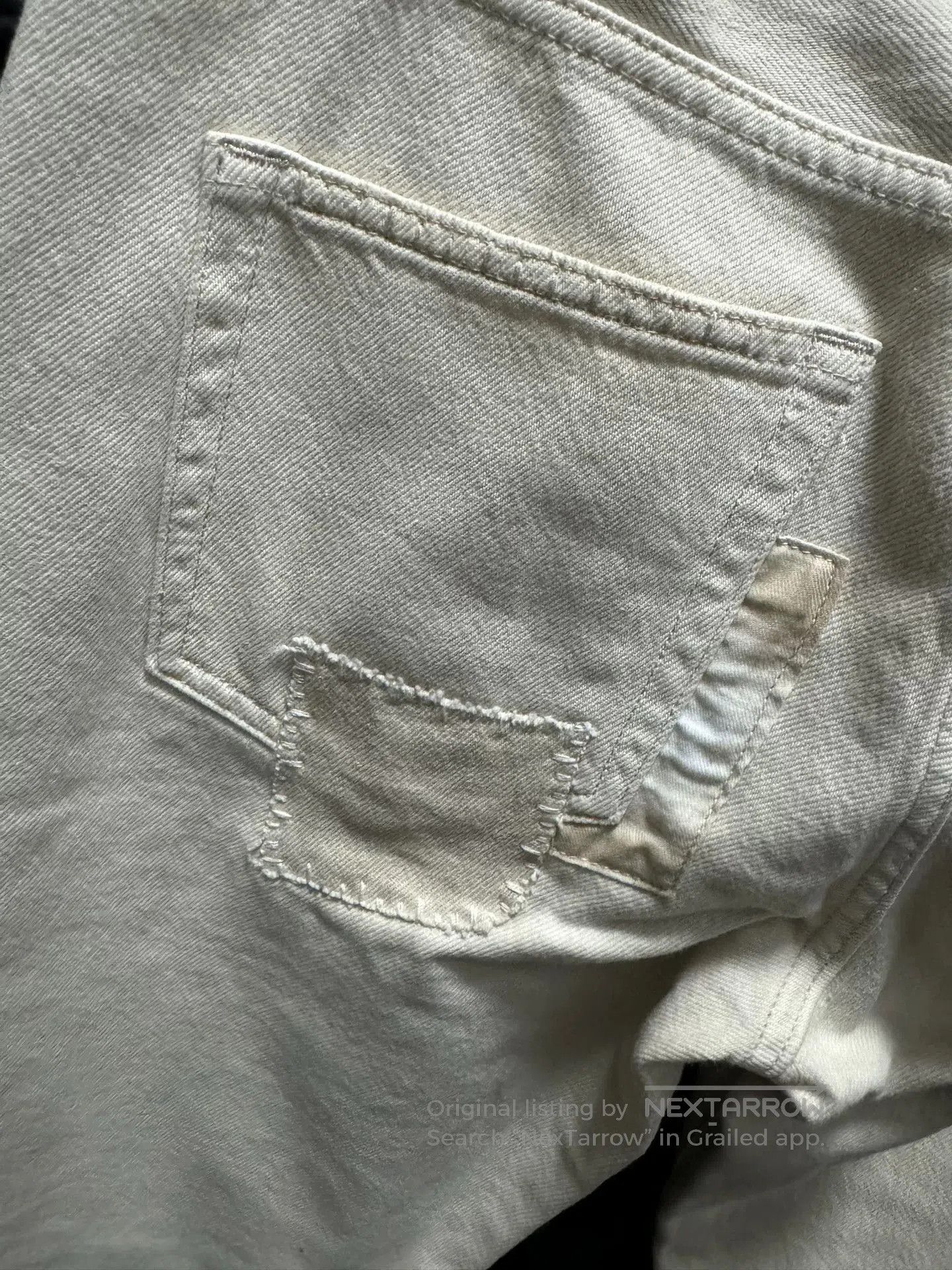 RRL Ralph Lauren distressed beige boyfit jeans by ralph lauren. Size 27" / US 4 / IT 40 - 8 Thumbnail