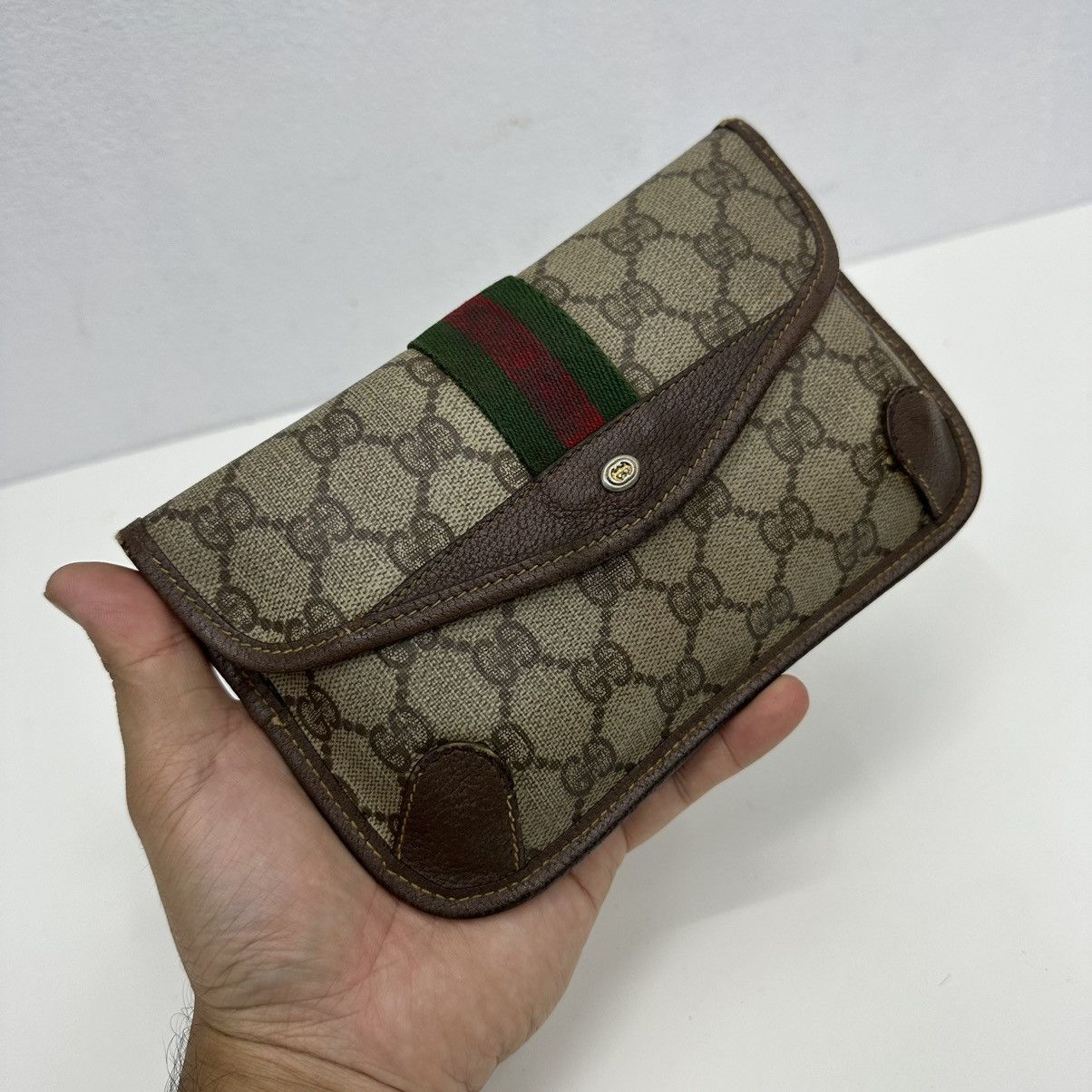Gucci ‼️YES‼️ AUTHENTIC VINTAGE GUCCI GG SUPREME POUCH CLUTCH BAG Size ONE SIZE - 2 Thumbnail